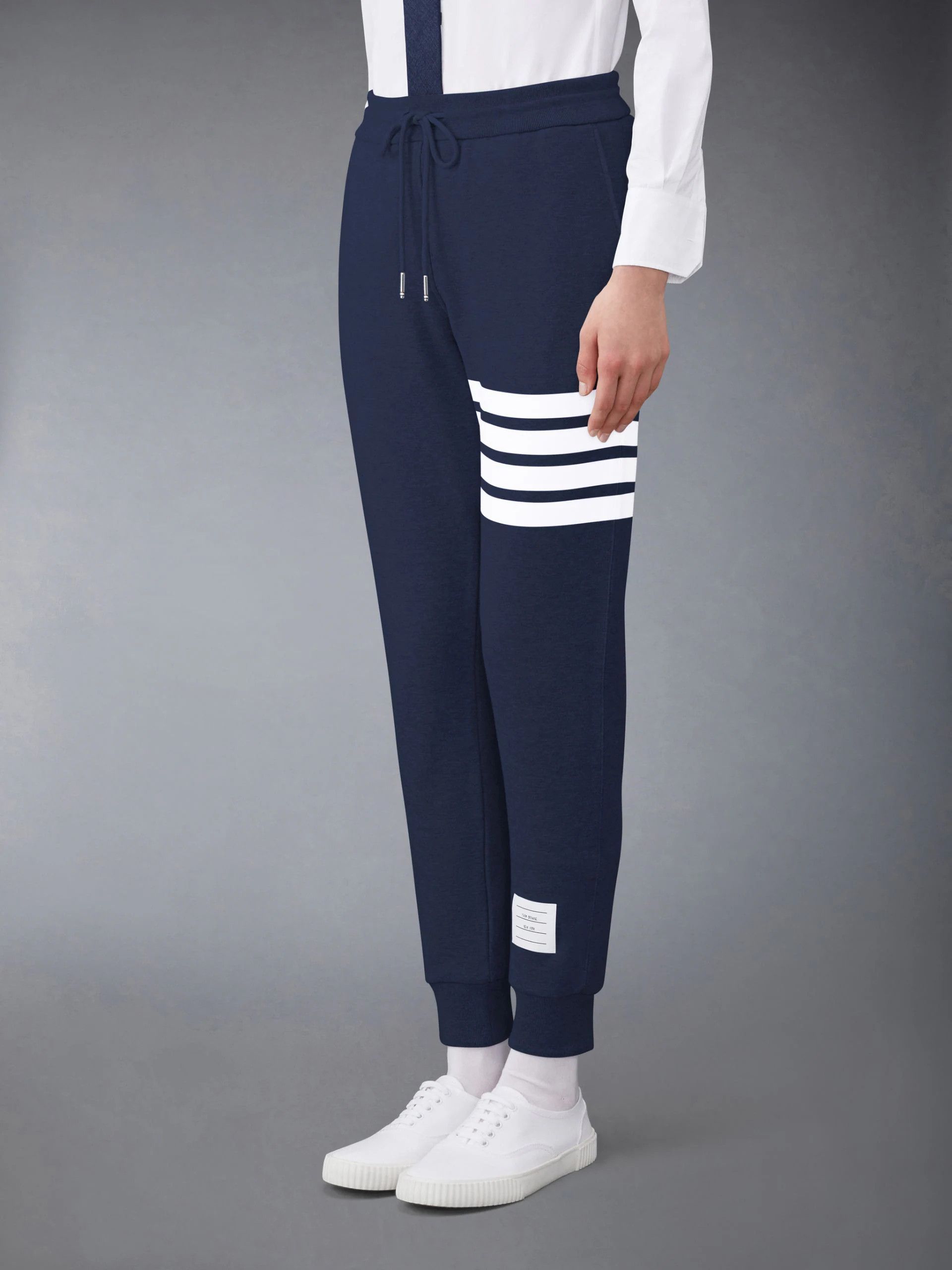 Thom Browne o1s22i1n0924 4-Bar Sweatpants in Navy Blue Size 30" / US 8 / IT 44 - 3 Thumbnail