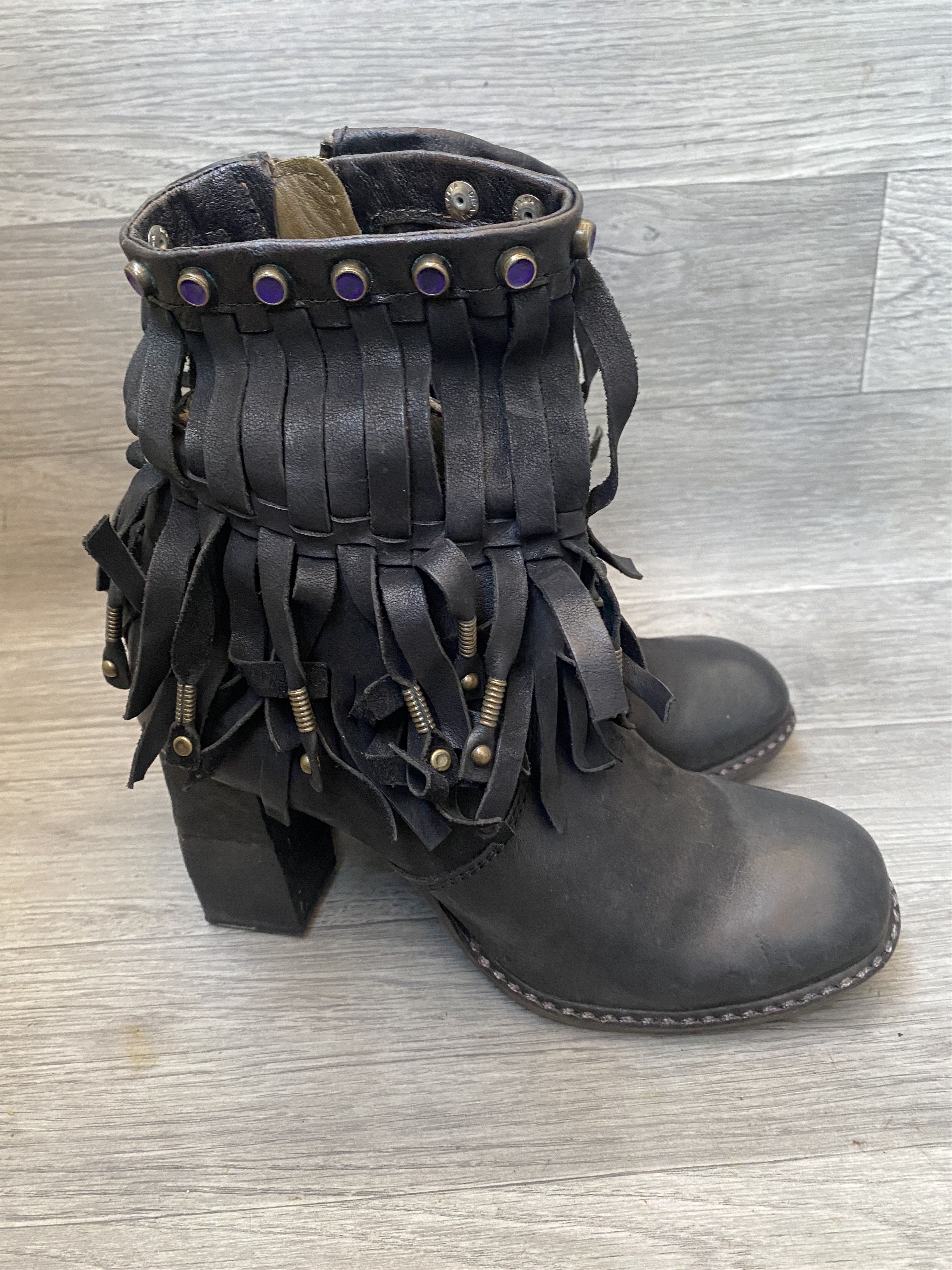 A.S.98 A.s.98 studded western zipper heel boots sz 38 Size US 8 / IT 38 - 6 Thumbnail