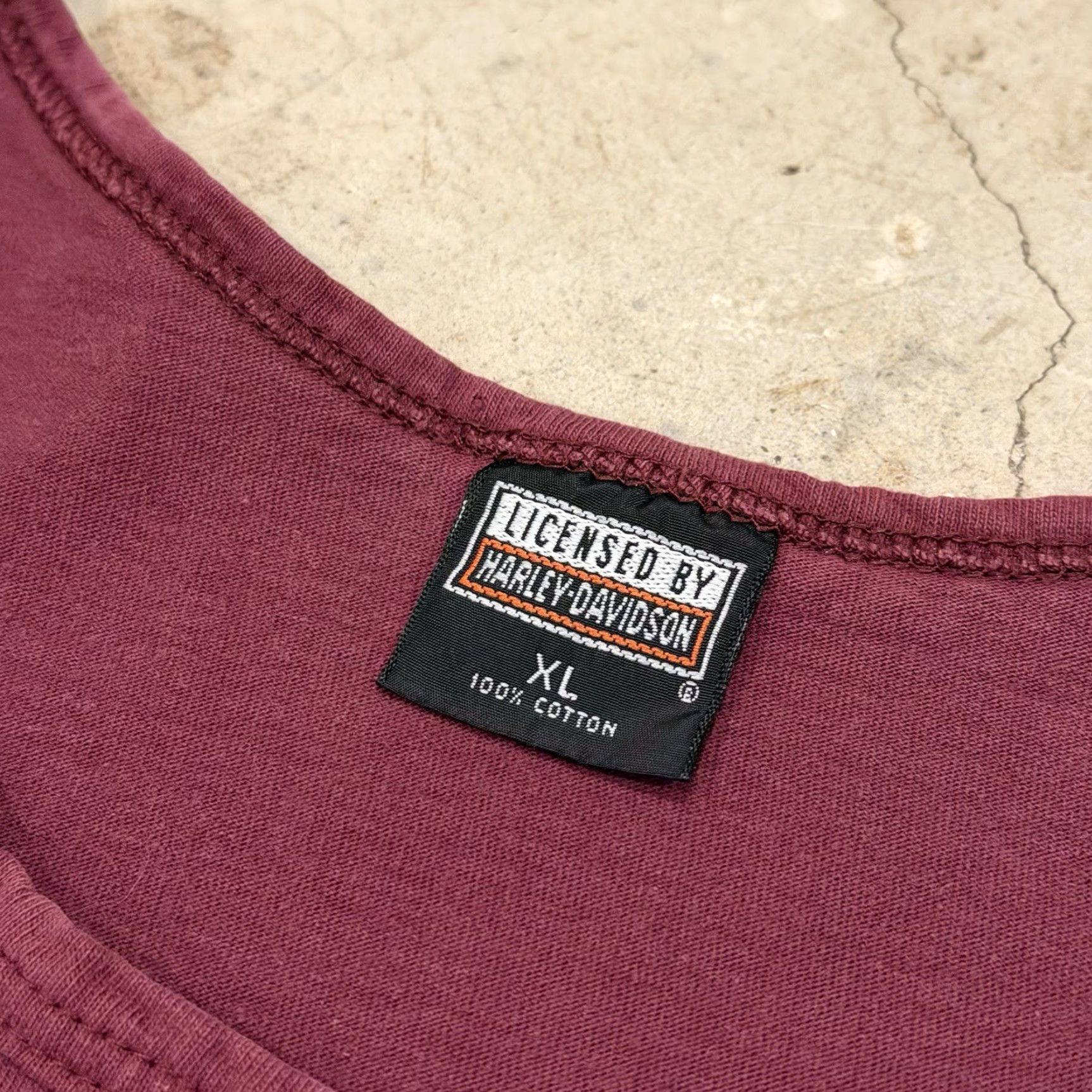 Harley Davidson VINTAGE Harley-Davidson Tank Top Shirt Mens XL Maroon Graphic SINGLE STITCH Shirt XL Mens Maroon Graphic Harley-Davidson Tank Top Size US XL / EU 56 / 4 - 2 Thumbnail