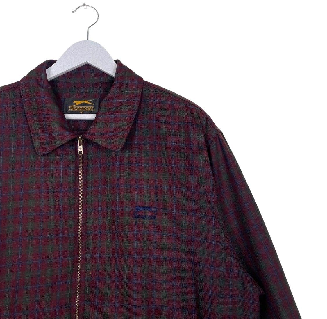 Japanese Brand × Vintage 💥90s SLAZENGER NOVA CHECK BOMBER JACKET Size US L / EU 52-54 / 3 - 5 Thumbnail