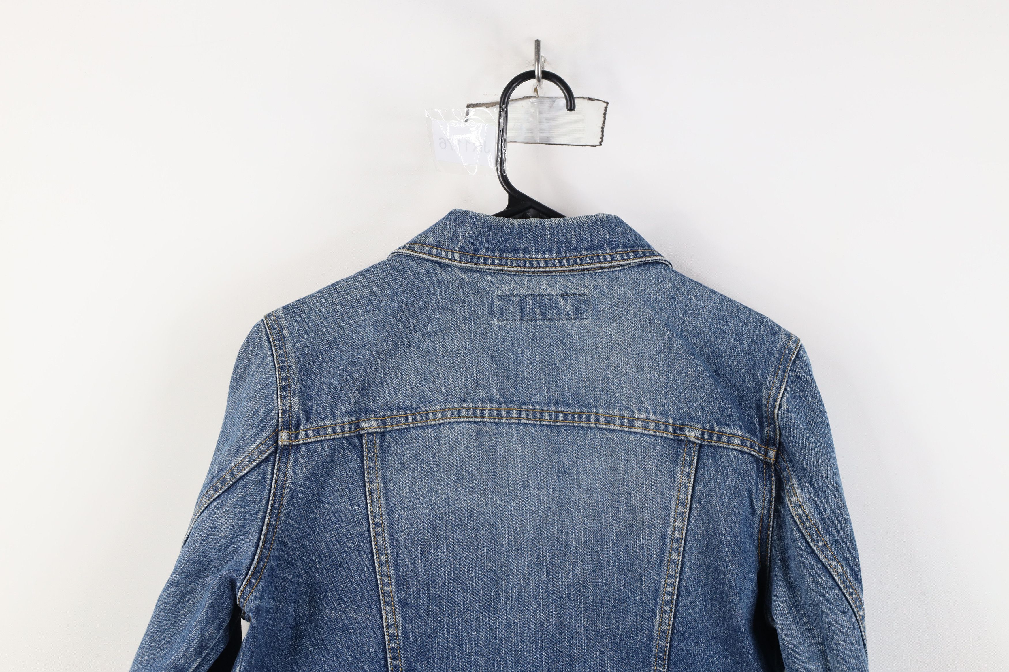 Express Vintage Y2K Express Babydoll Cropped Denim Trucker Jacket Size M / US 6-8 / IT 42-44 - 13 Thumbnail
