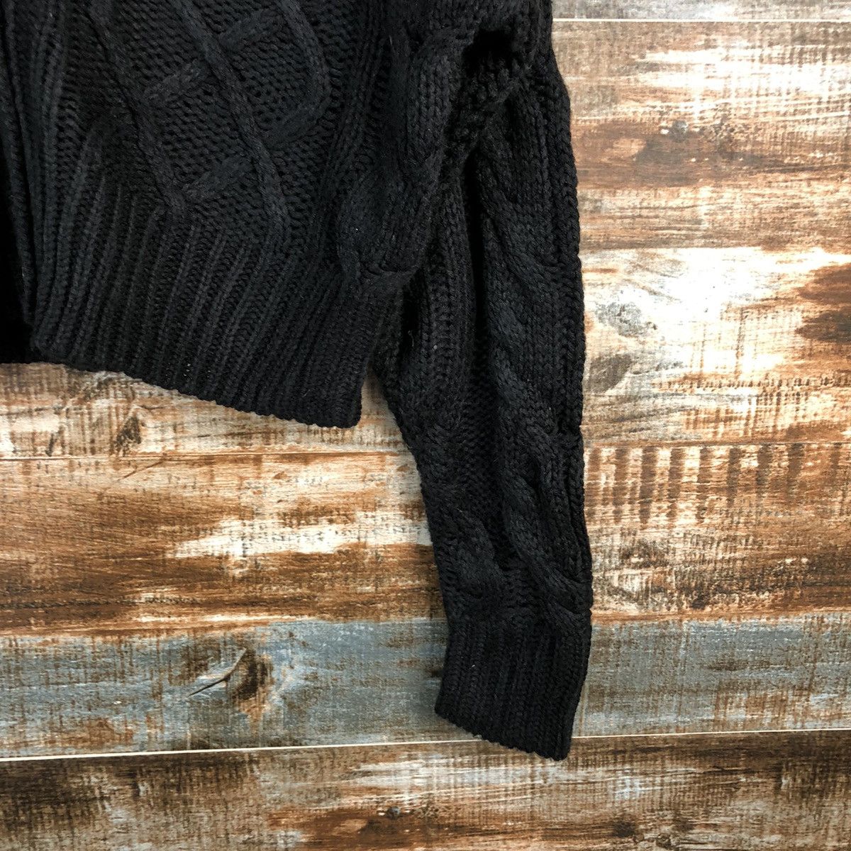 Homespun Knitwear As Know As Black croptop Cardigan Knitwear #A2324 Size L / US 10 / IT 46 - 8 Thumbnail