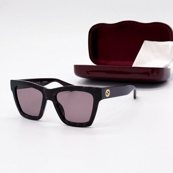 Gucci NEW GUCCI SUNGLASSES HAVANA PURPLE WOMEN EYEWEAR GUCCI GG171 Size ONE SIZE - 1 Thumbnail