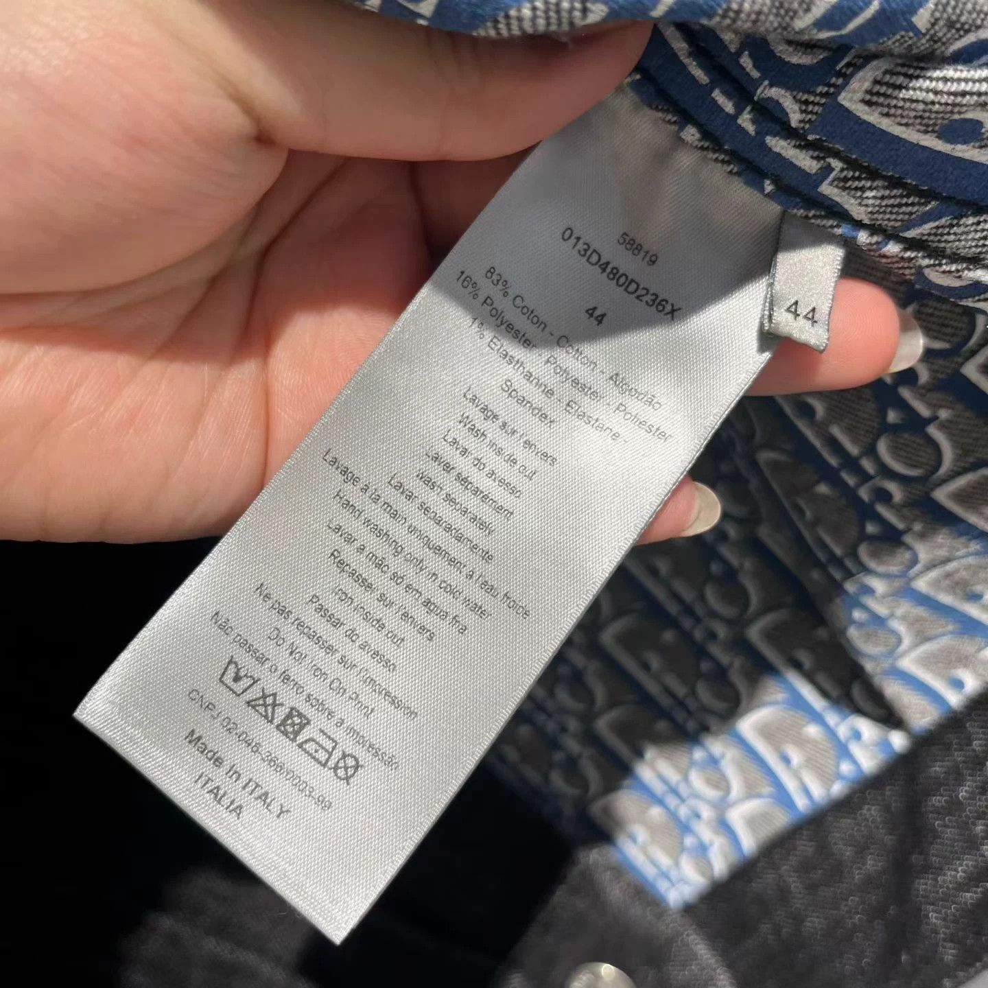 Dior Dior Black Logo Print Denim Jacket FR44 Size US S / EU 44-46 / 1 - 4 Thumbnail