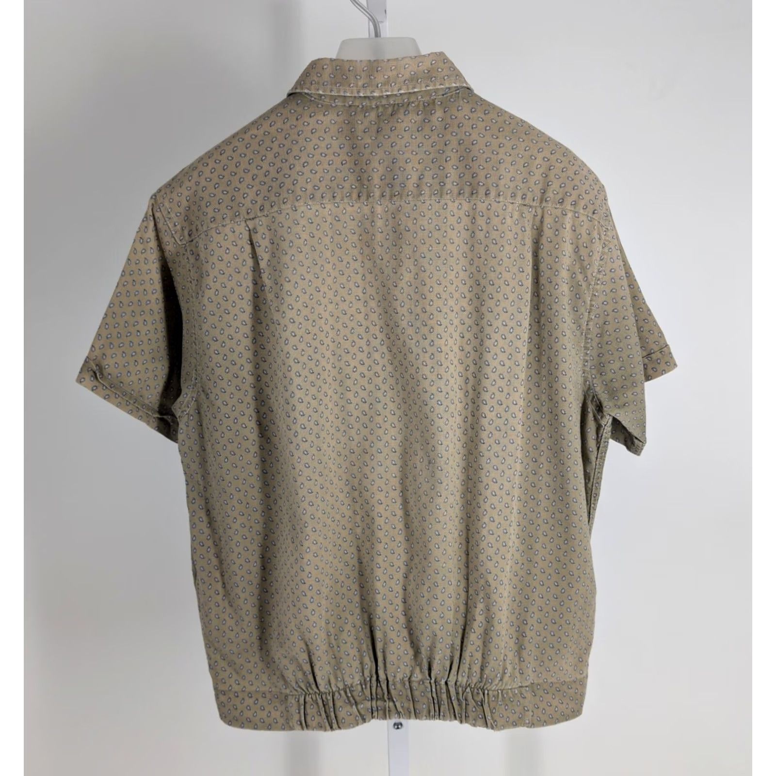 Vintage VINTAGE Sport Jac Shirt Collared Camp 50s Loop Collar Short Sleeve Olive Paisley Mens L Size US L / EU 52-54 / 3 - 3 Thumbnail