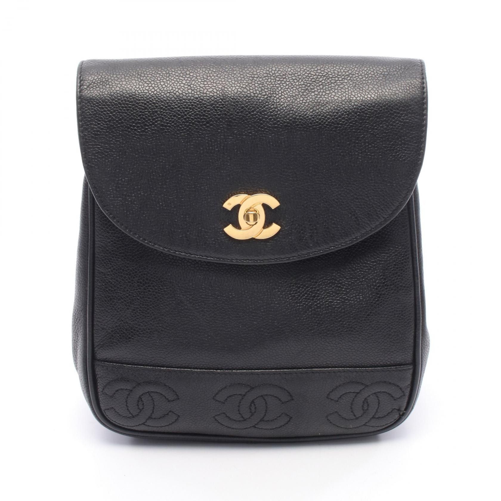 Chanel Chanel Chanel Triple Coco Mark Calf Backpack Leather Backpack DUTY FREE for USA Size ONE SIZE - 1 Thumbnail