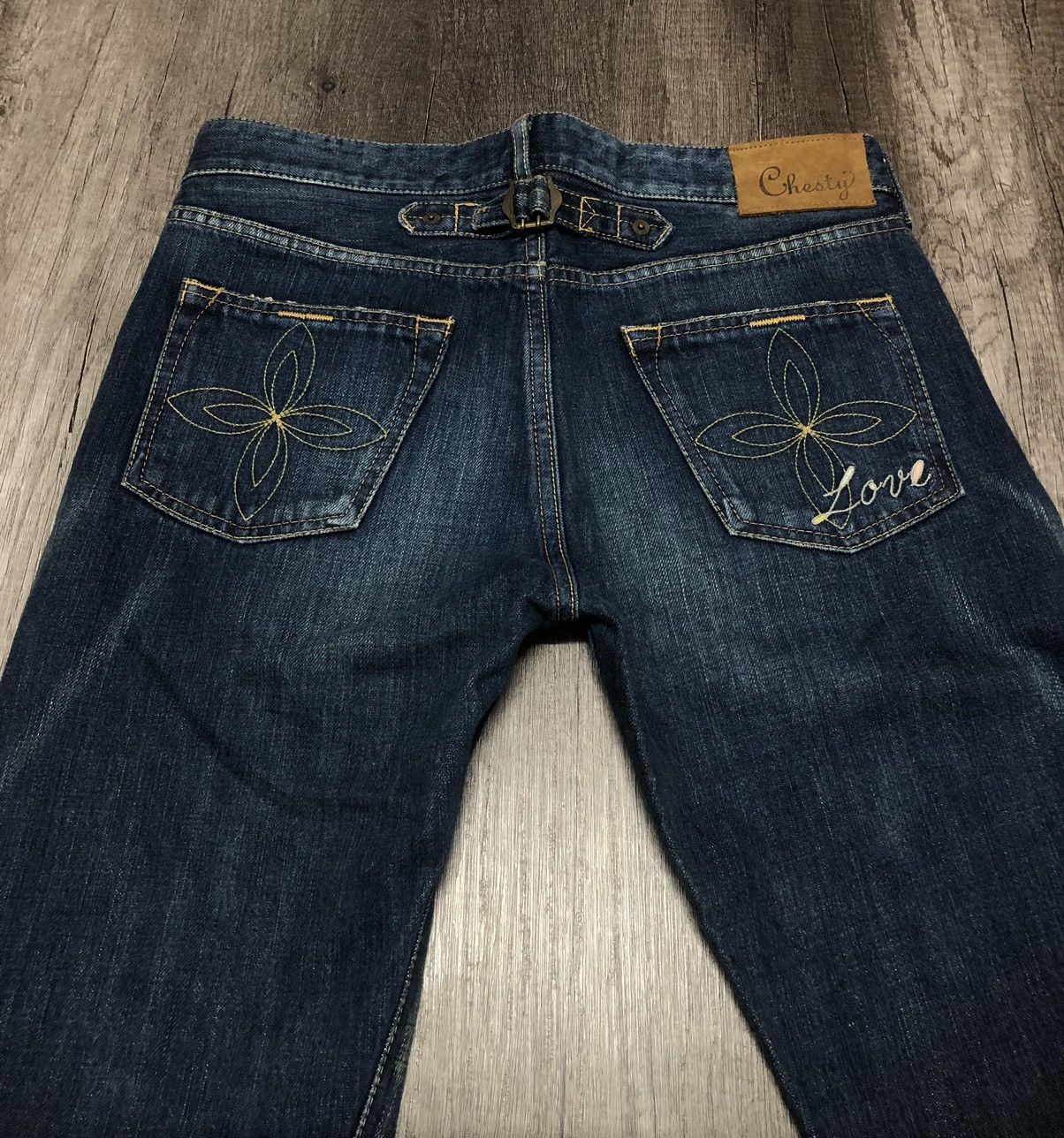 Designer × Japanese Brand × Vintage Vintage Chesty Buckle Back Denim Jeans Japanese Brand Size US 32 / EU 48 - 1 Thumbnail