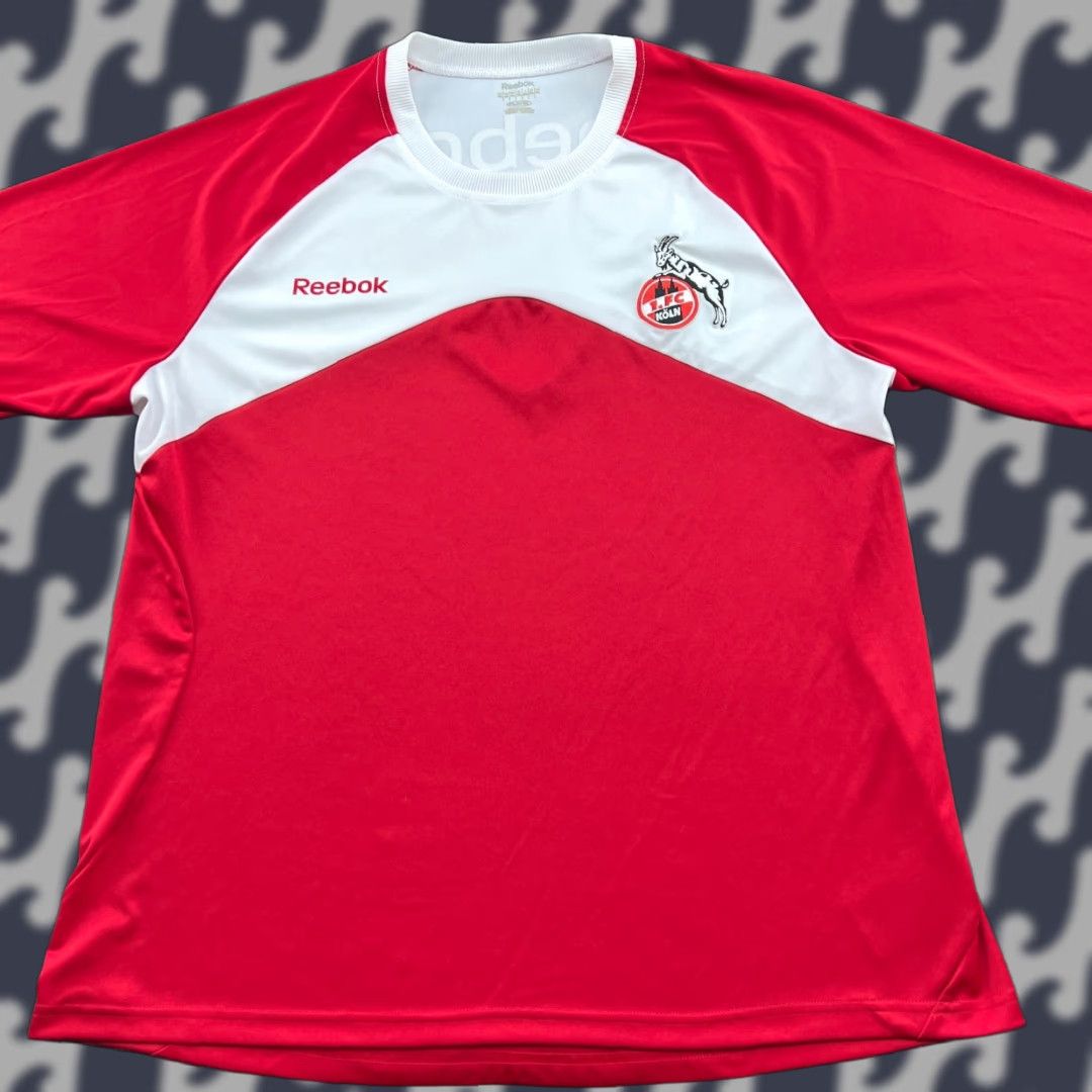 Reebok FC Koln 2009 2010 Training Mens Football Jersey Reebok Shirt XL Red Short Sleeve Moisture Wicking Quick Dry Sports Jersey Mens Size US XL / EU 56 / 4 - 1 Thumbnail