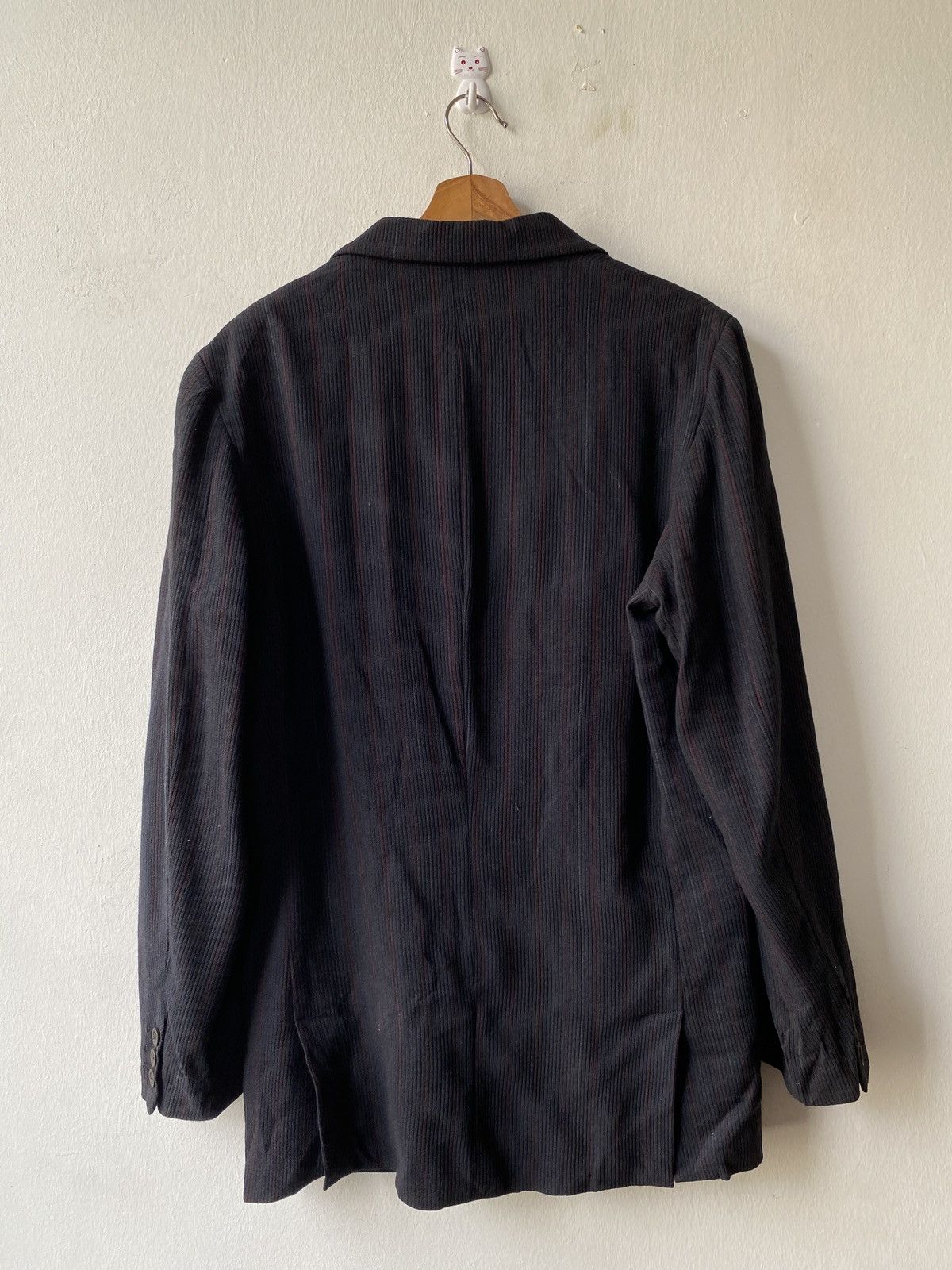 Marithe + Francois Girbaud × Vintage 1990s - Marithe Francois Girbaud Italy Pinstripe Blazer Size 44R - 6 Thumbnail
