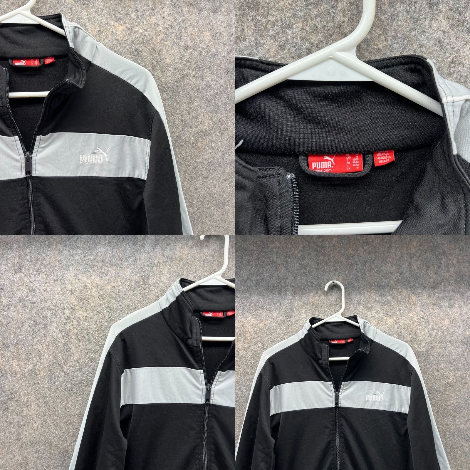 Puma VINTAGE Puma Sweater Men Medium Adult Black Full Zip Casual Shirt Jacket Logo Vintage Athletic Track Jacket Mens Full Zip Black M Size US M / EU 48-50 / 2 - 8 Thumbnail