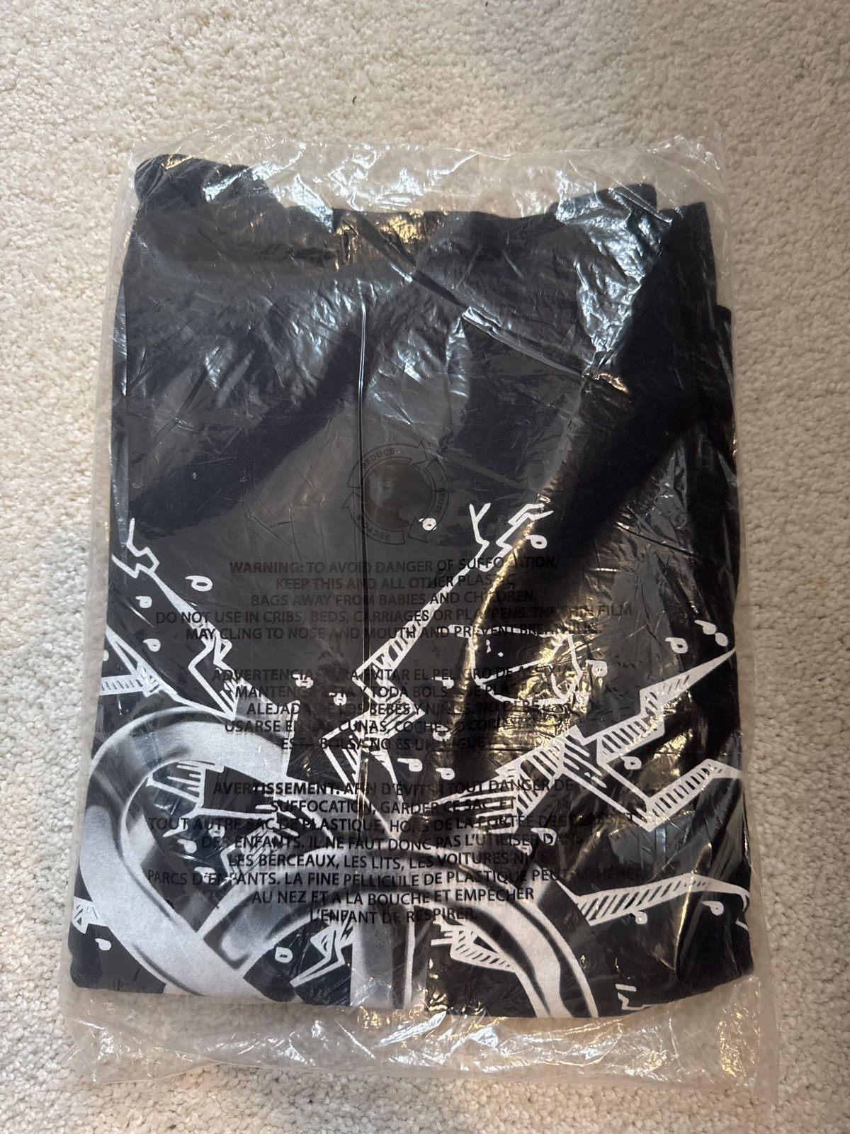 Champion × Off-White Canary Yellow FOS VAA AMO Towers Black T-Shirt Abloh XL Size US XL / EU 56 / 4 - 3 Thumbnail