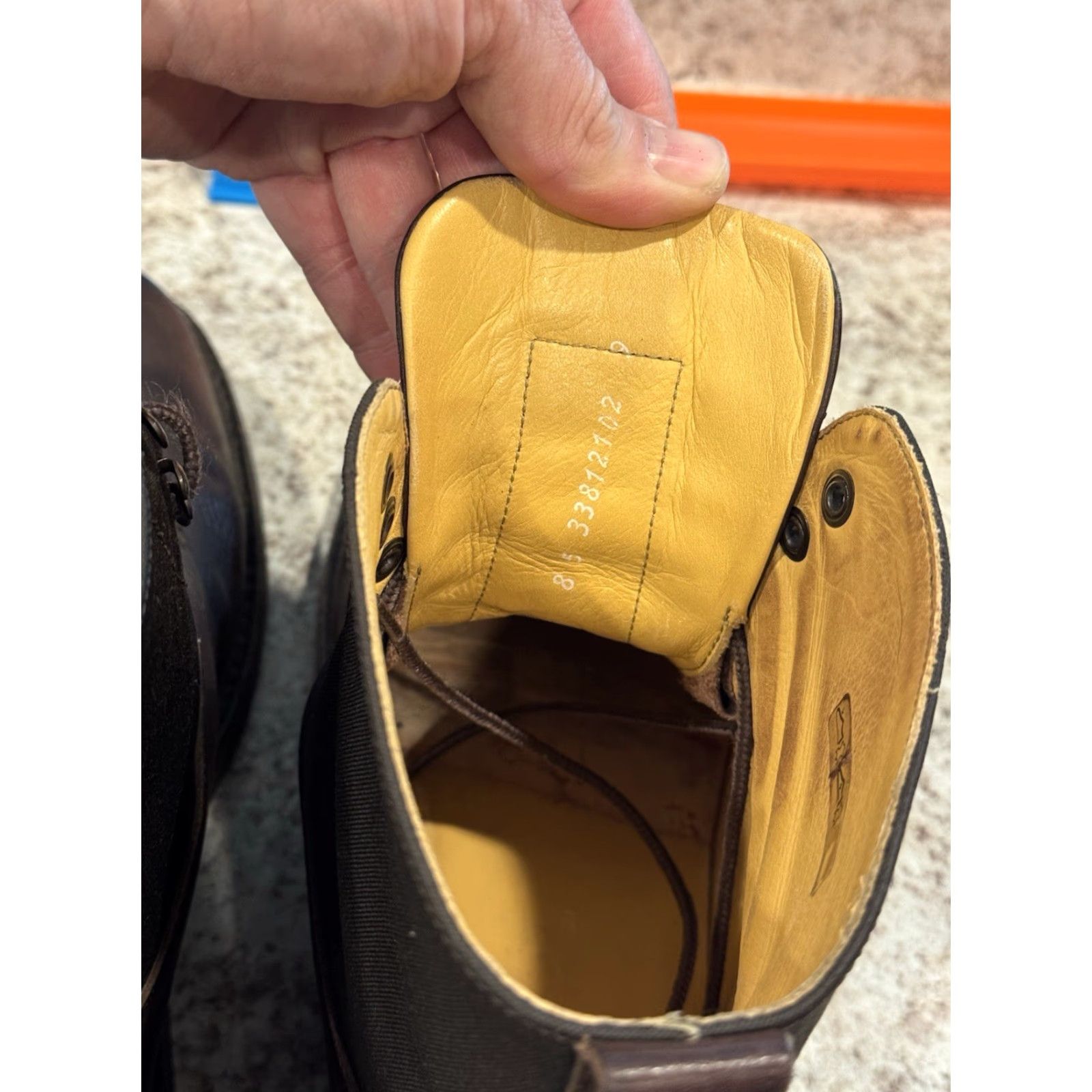 Heschung HESCHUNG GINKGO BOOT Leather Brown Derby Mens 10.5 D Rubber Sole Comfort Lace Up 9 Split Toe Size 43.5/US 10.5 - NYLON Shaft Size US 9 / EU 42 - 5 Thumbnail