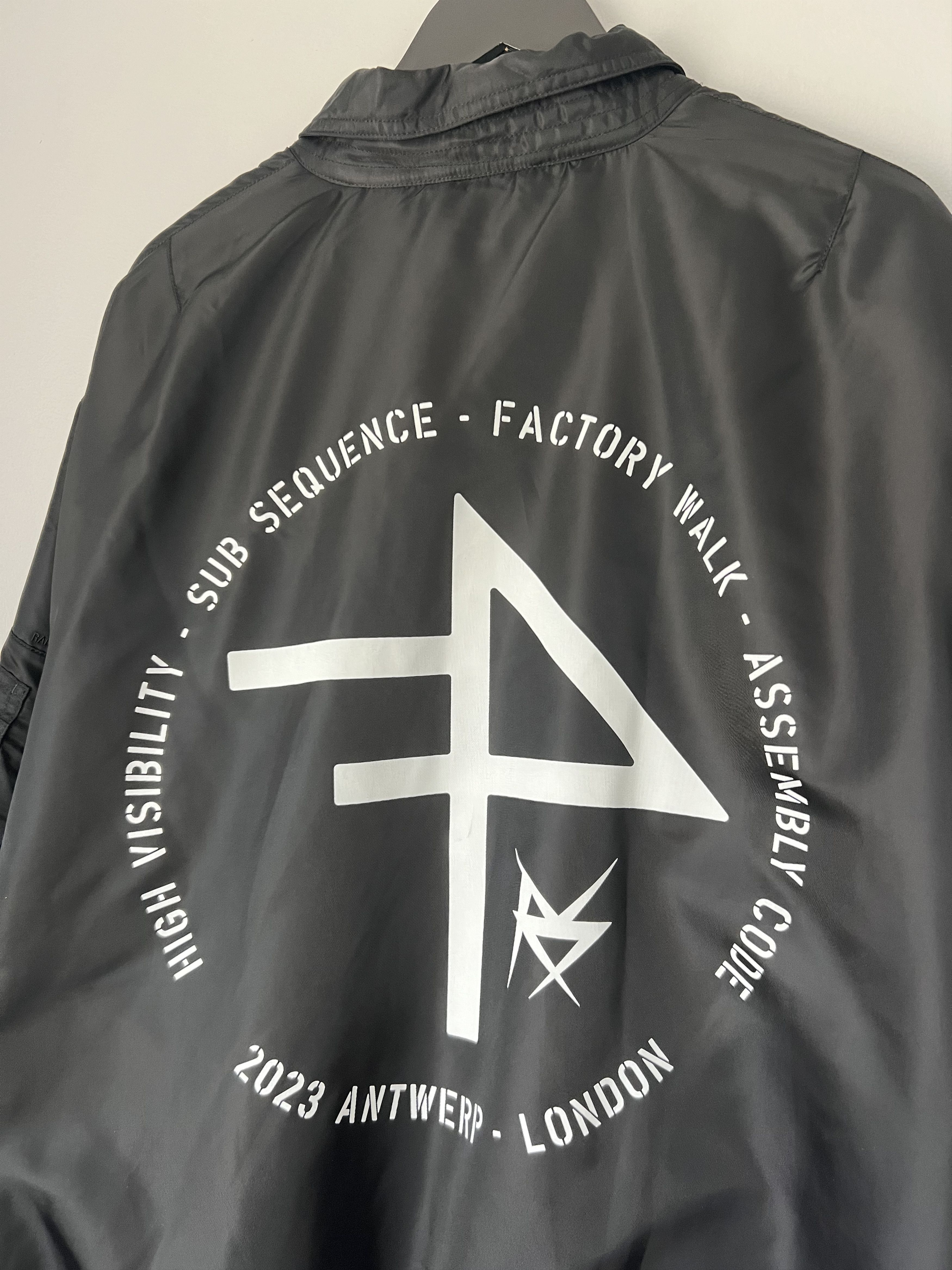 Fred Perry × Raf Simons Raf Simons Fred Perry Printed Flight Jacket in Black Size US L / EU 52-54 / 3 - 6 Thumbnail