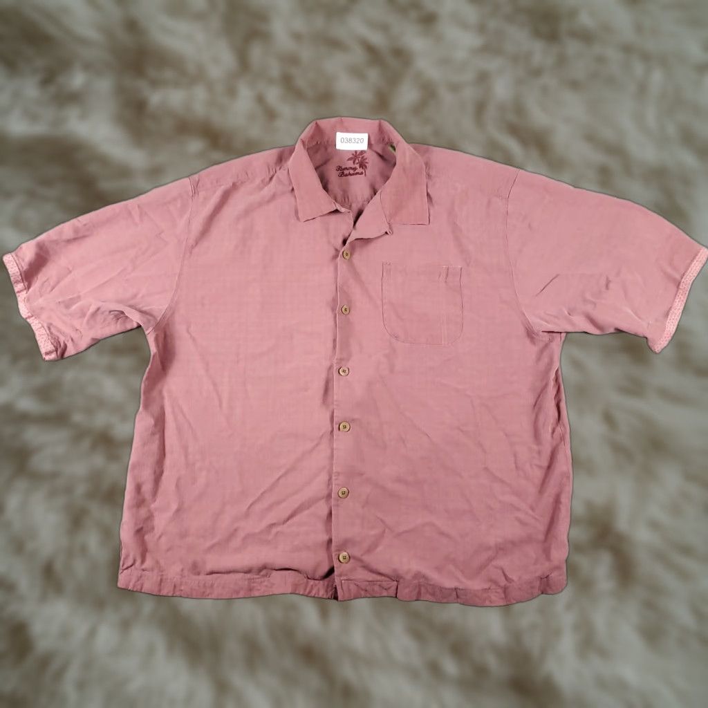 Tommy Bahama Tommy Bahama Shirt Mens XL Red Silk Hawaiian Button-Up Short Sleeve Aloha Beach Casual Size US XL / EU 56 / 4 - 1 Thumbnail