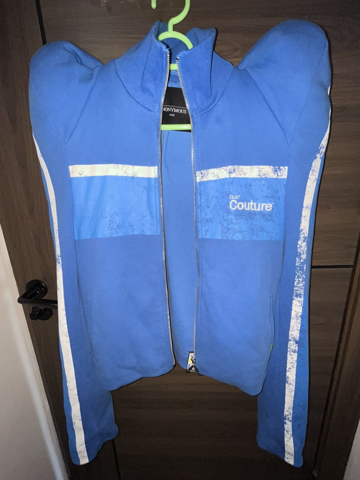 image of Anonymous Club Shoulder Track Jacket in Blue, Men's (Size XS)
