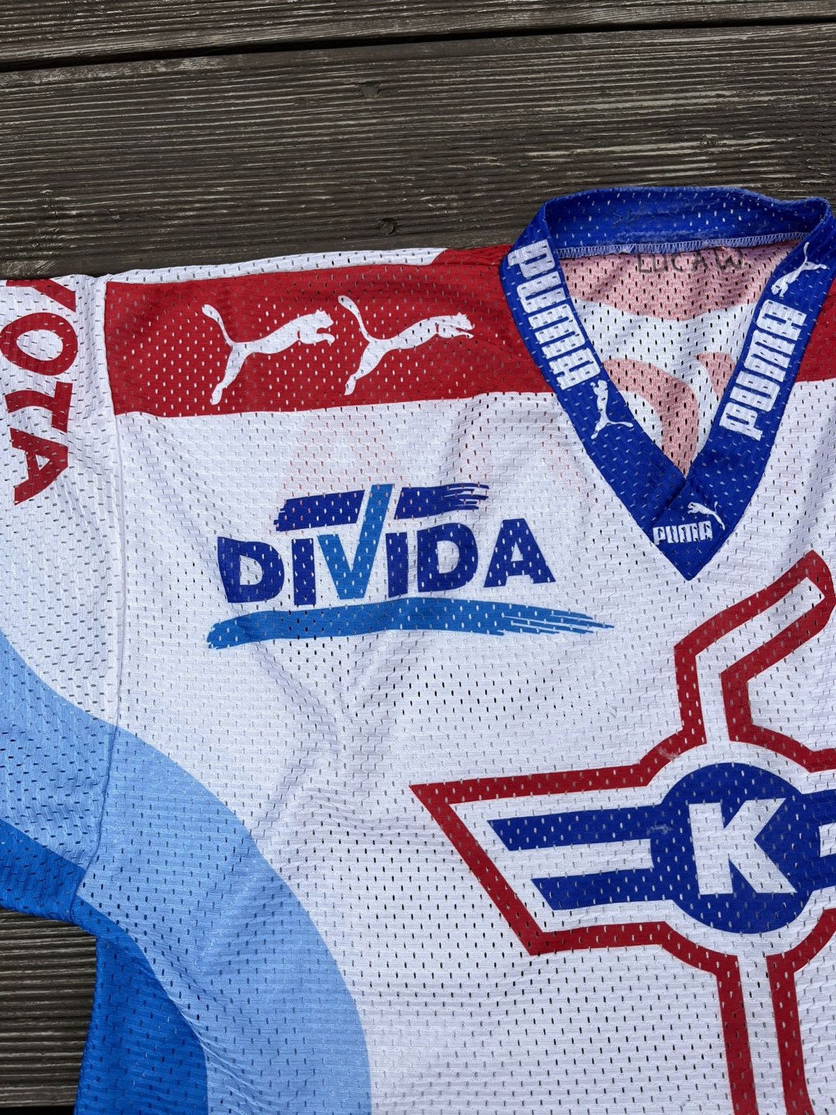 Puma × Vintage Vintage Kloten Flyers Ochsner Ice Hockey Sports Puma Jersey Size US XL / EU 56 / 4 - 4 Thumbnail