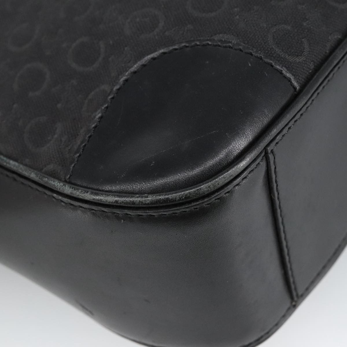 Celine CELINE C Macadam Canvas Shoulder Bag Black Size ONE SIZE - 14 Thumbnail