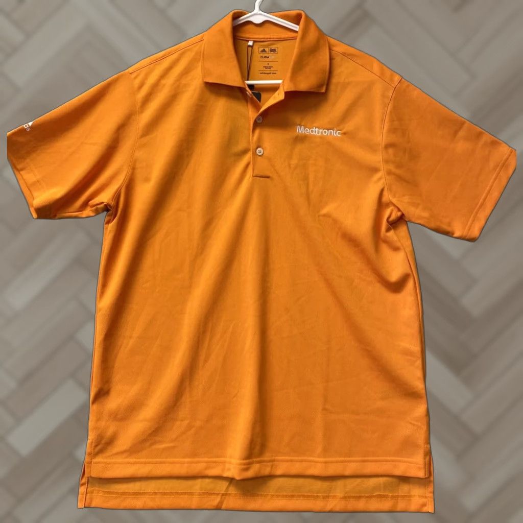 Adidas Adidas Polo Shirt Men S Orange Short Sleeve Golf Stretch Outdoors Tennis /110-34 Size US S / EU 44-46 / 1 - 1 Thumbnail