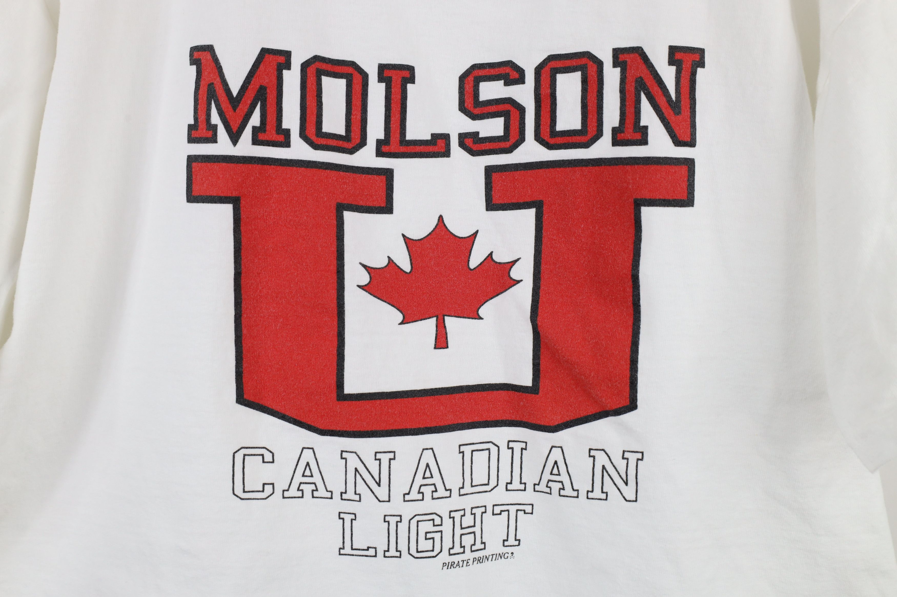 Vintage Vintage 90s Spell Out Molson U Canadian Light Beer T-Shirt Size US XL / EU 56 / 4 - 4 Thumbnail