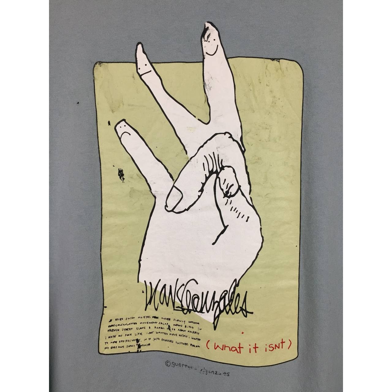 Vintage Mark Gonzales Skateboards What It Isnt Long Sleeve Tee Size US M / EU 48-50 / 2 - 3 Thumbnail