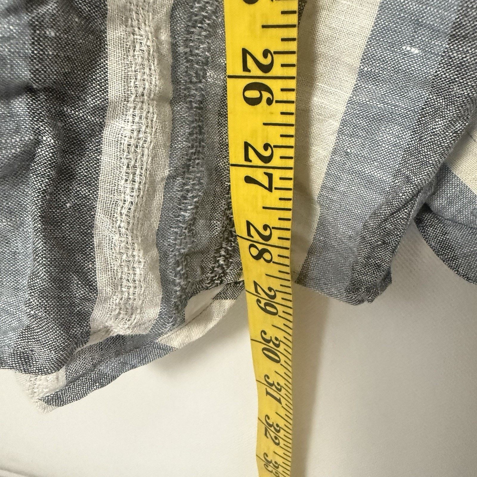 Jhane Barnes Vtg Jhane Barnes Shirt Blue Striped Linen Western Beach Size US M / EU 48-50 / 2 - 5 Thumbnail