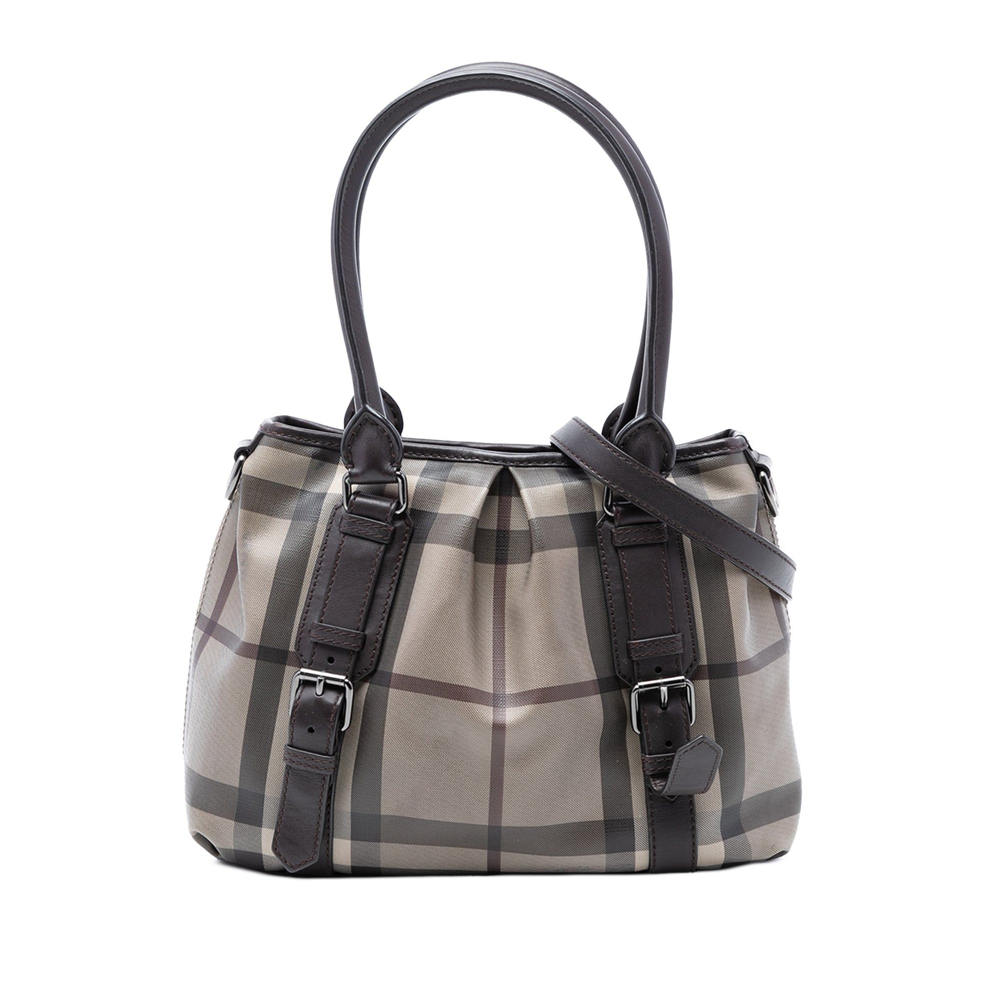 Burberry Small Smoke Check Coated Canvas Northfield Satchel Size ONE SIZE - 1 Thumbnail