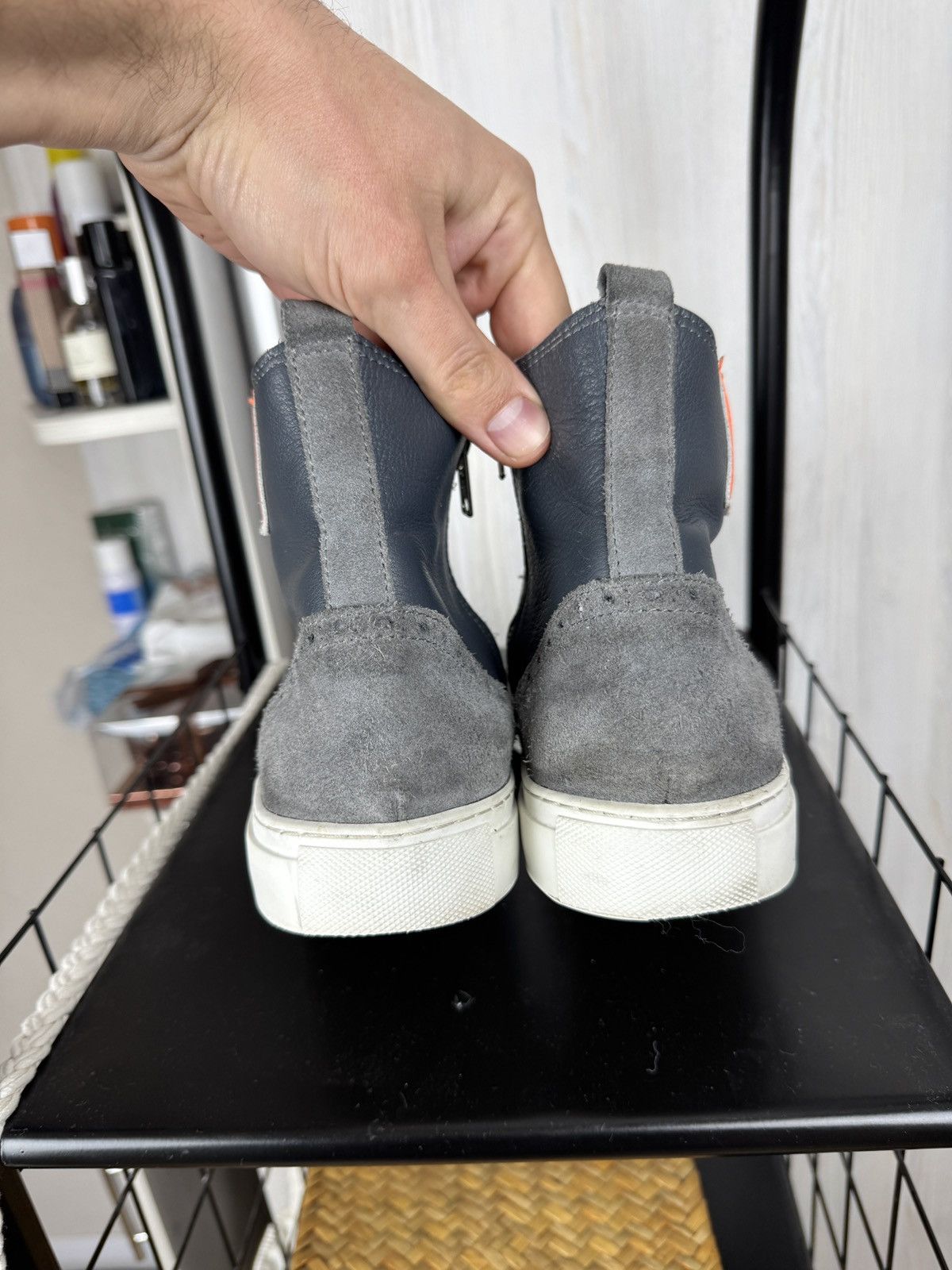 Other RUBIROSA Ariza Grey Hi-Top sneakers Trainers In Leather Size US 13 / EU 46 - 10 Thumbnail