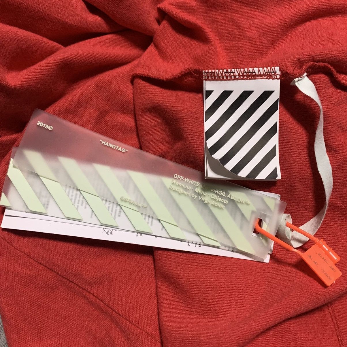 Off-White Off White Large Airport Arrows Red Tee Virgil Abloh Size US L / EU 52-54 / 3 - 8 Thumbnail