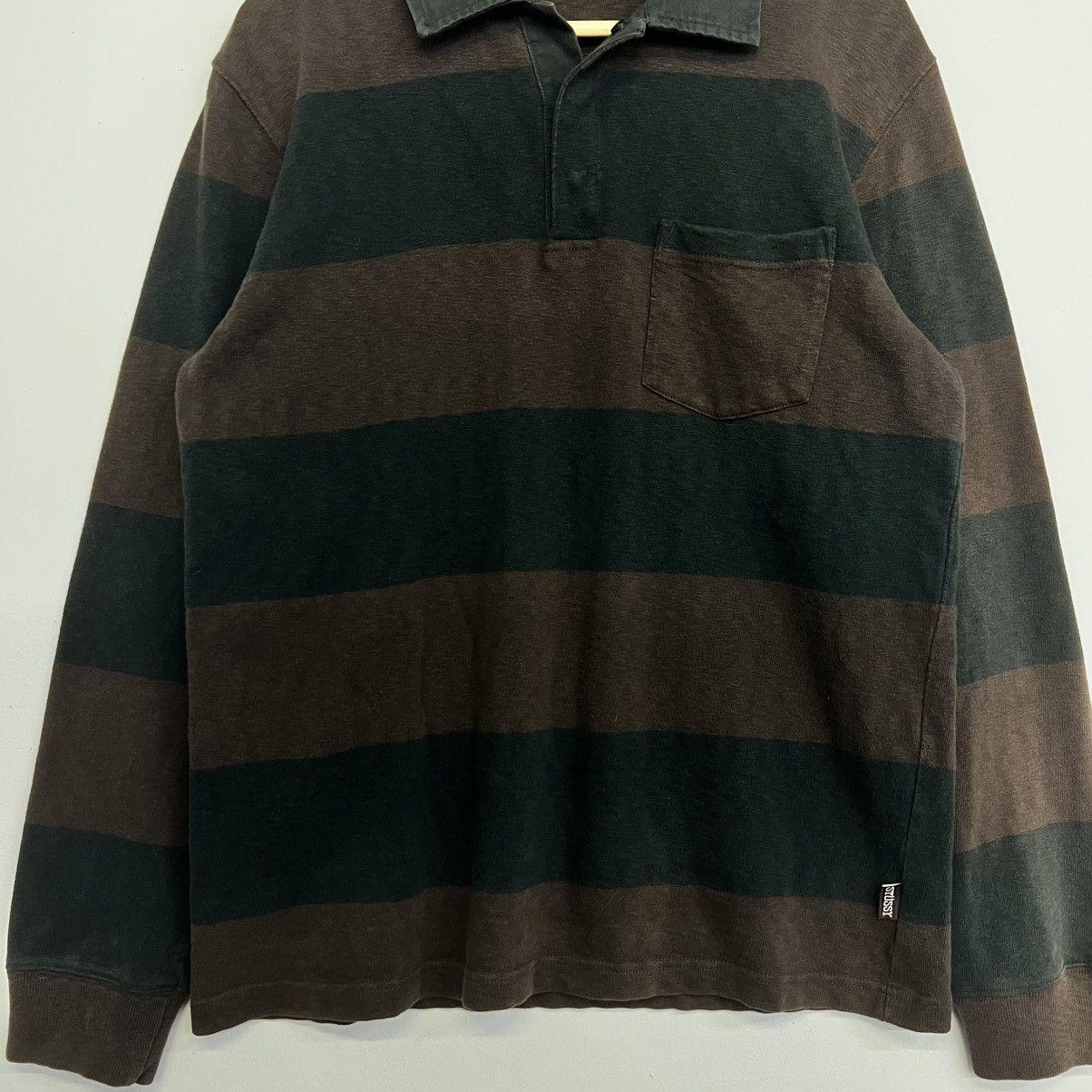 Stussy Stüssy Heavyweight Striped Rugby Polo Shirt Size US M / EU 48-50 / 2 - 3 Thumbnail