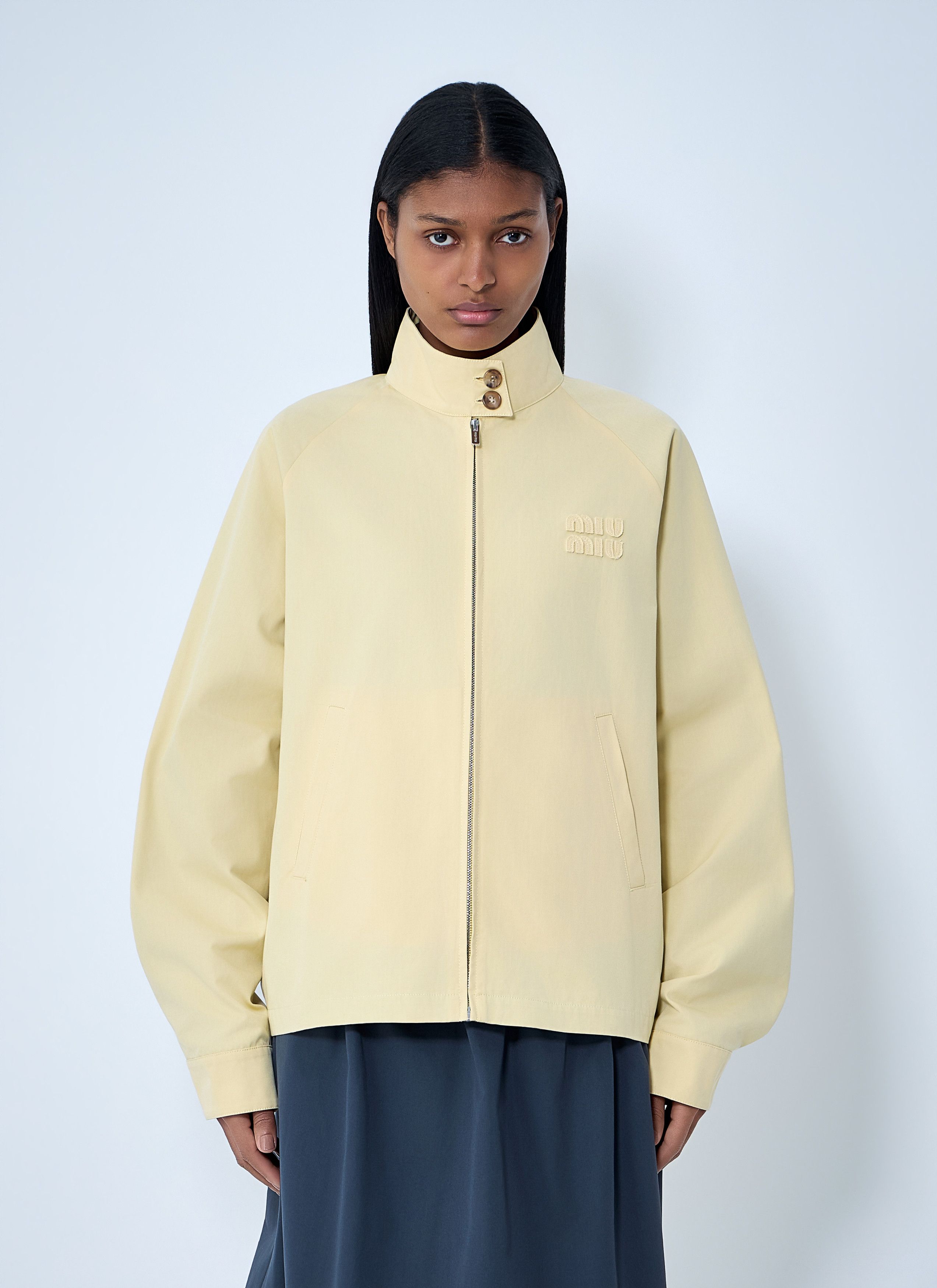 Miu Miu High-Neck Zip Jacket Size M / US 6-8 / IT 42-44 - 1 Thumbnail