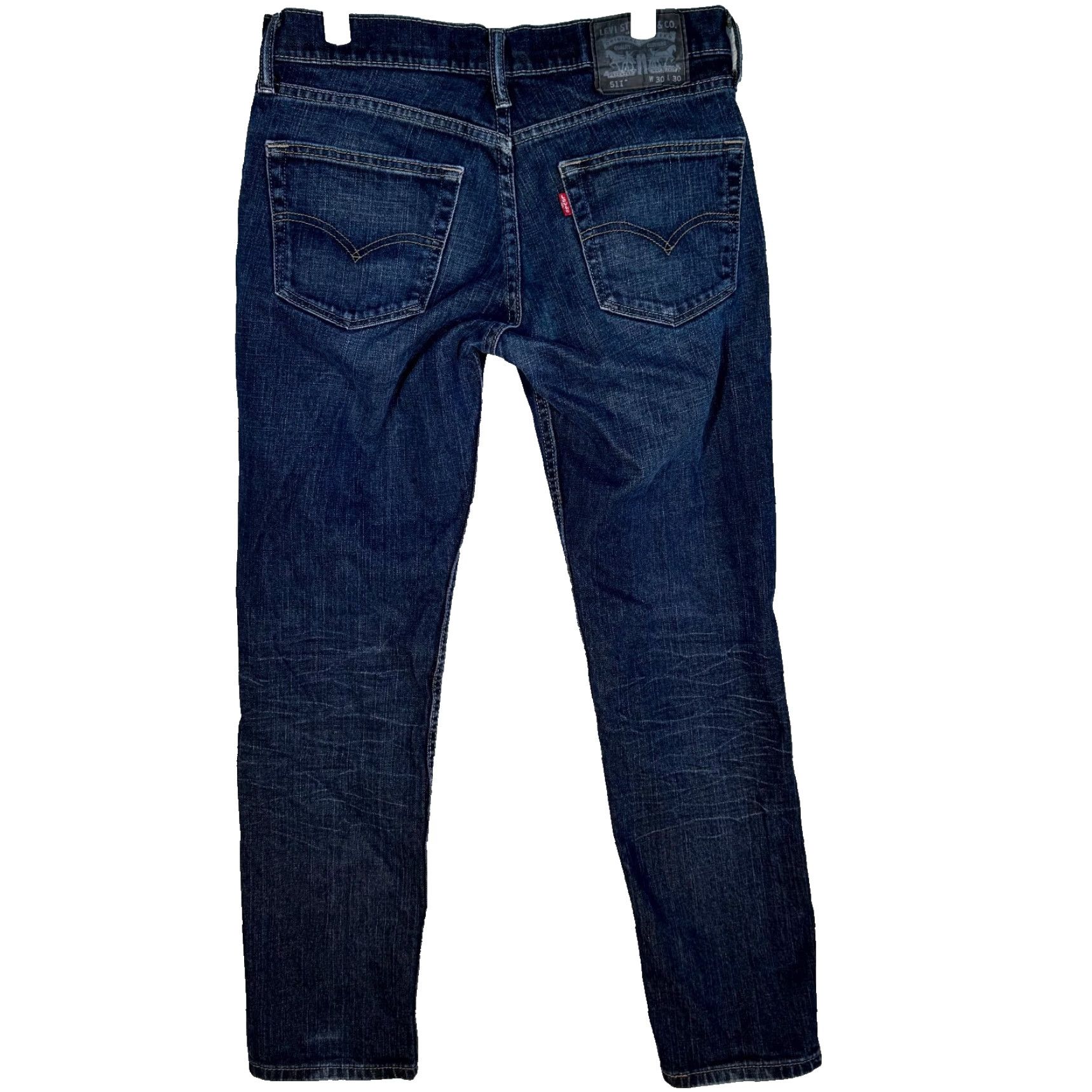 Levi's VINTAGE Levis 511 Jeans Mens 30x30 Blue Denim Slim Straight Stretch Mid Rise Size US 30 / EU 46 - 2 Thumbnail