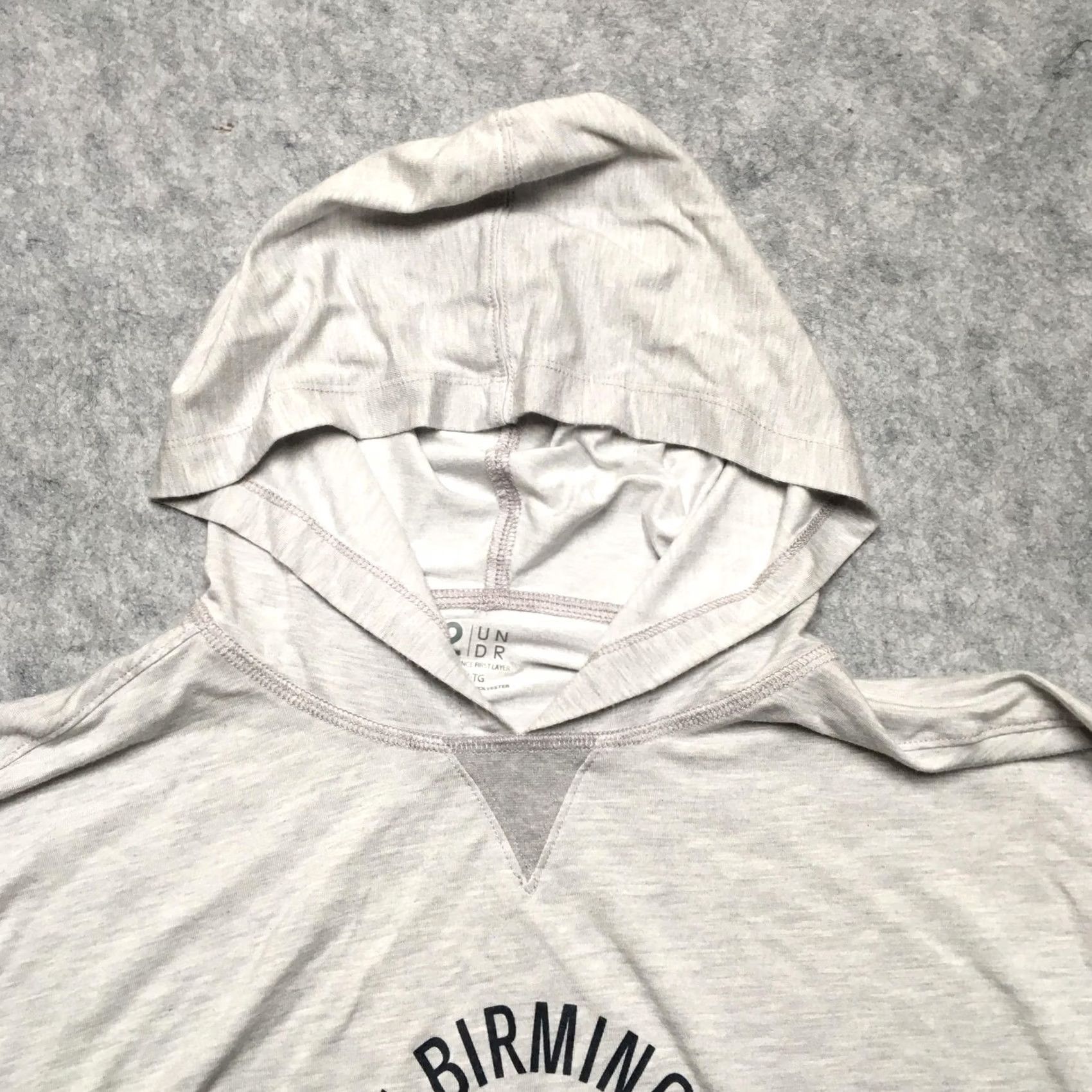 Vintage 2UNDR Hooded Shirt Mens XL Gray CC OF BIRMINGHAM ALABAMA Golf Tee Performance First Layer Size US XL / EU 56 / 4 - 7 Thumbnail