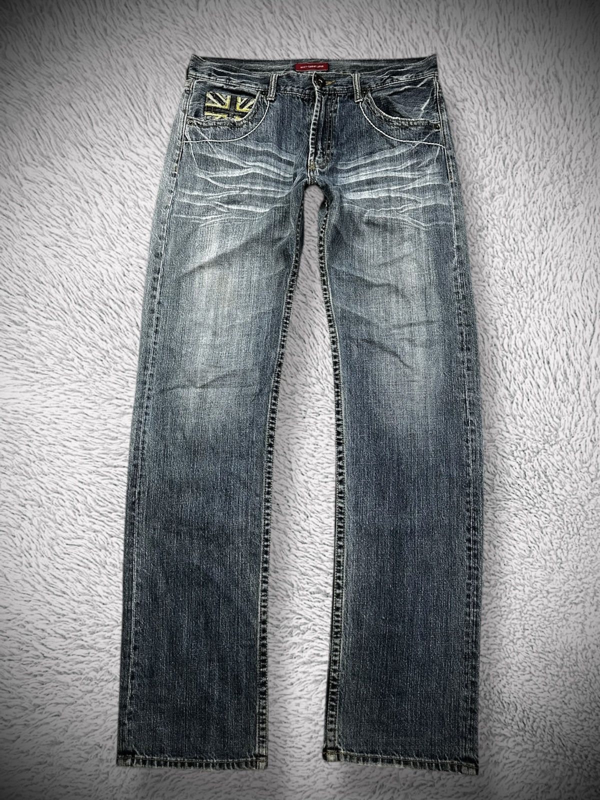 Japanese Brand 💥rare💥 japanese brand anti label british flag denim jeans Size US 34 / EU 50 - 6 Thumbnail