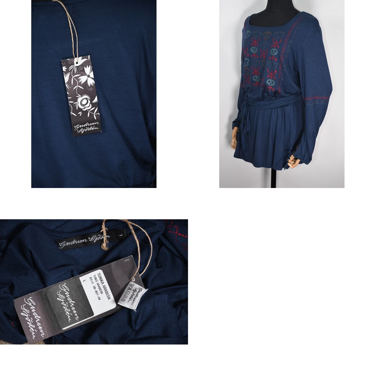 Vintage Gudrun Sjoden Tunic Women's L Shirt Casual Blues blue 95%VISCOSE 5%LYCRA Size L / US 10 / IT 46 - 8 Thumbnail