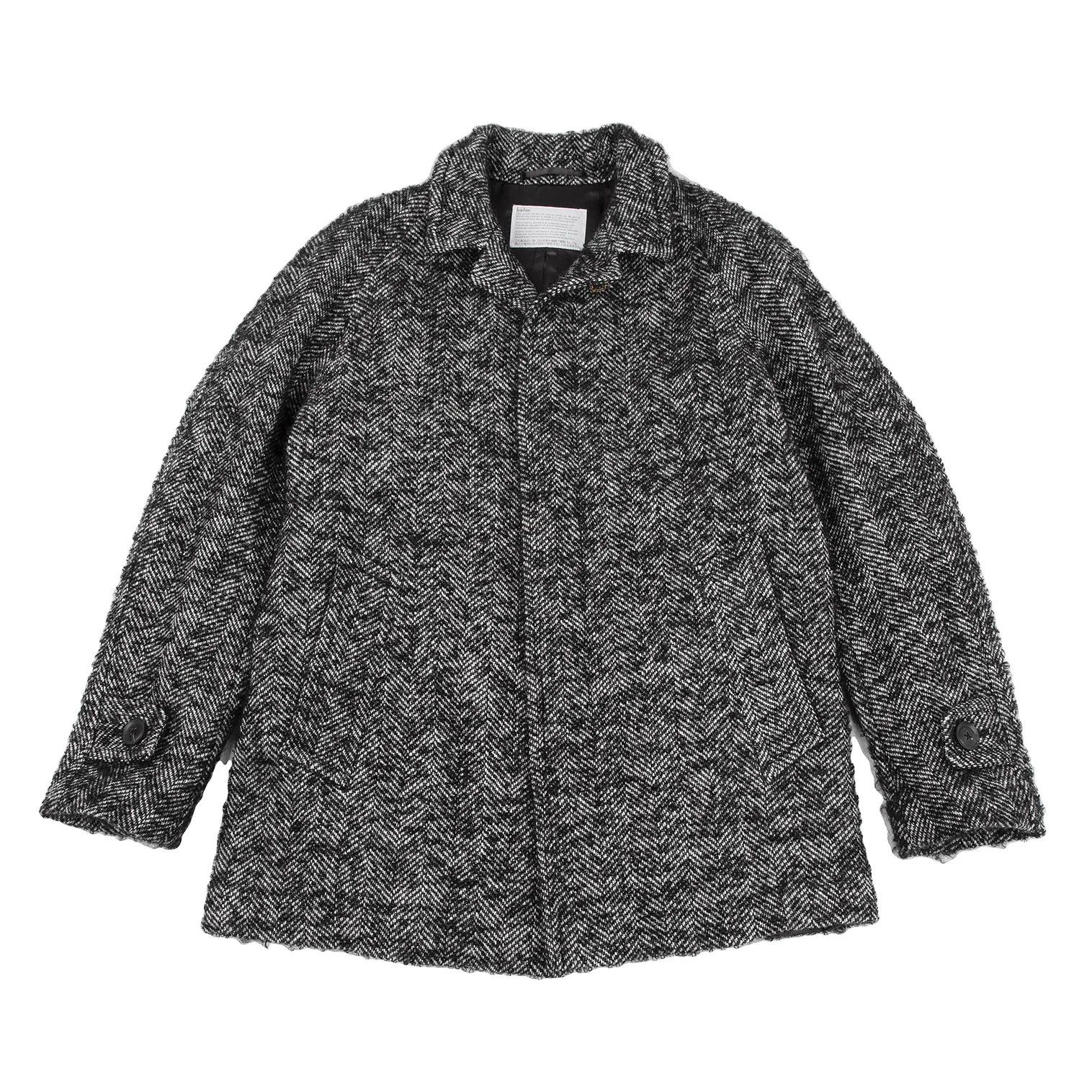 Kolor Mohair Blend Loop T Coat in Black Gray 1 Size US S / EU 44-46 / 1 - 1 Thumbnail
