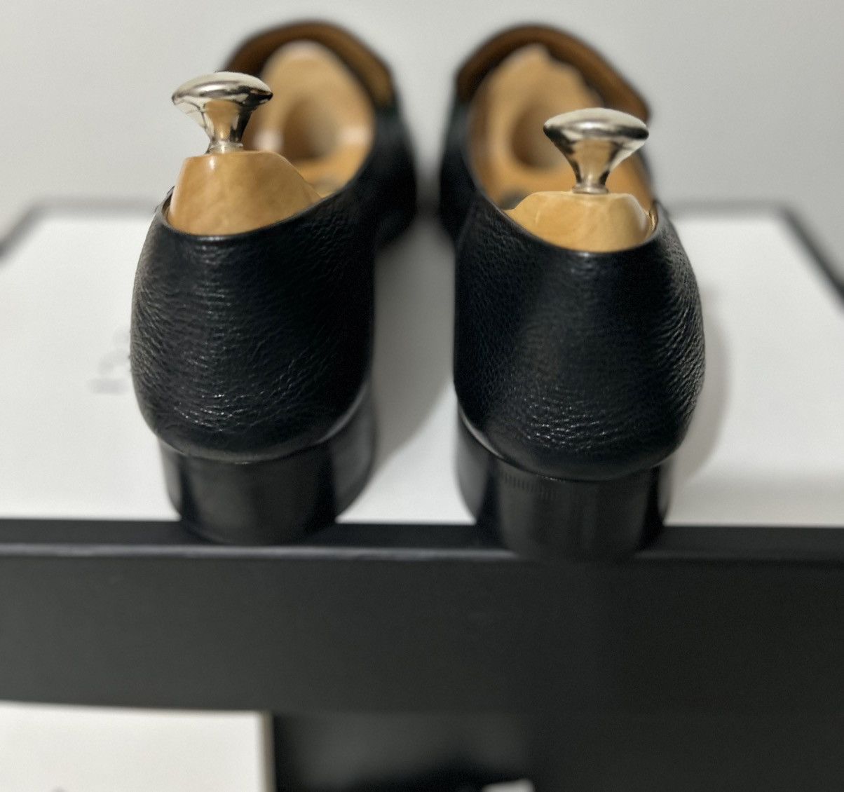Gucci Gucci GG Bonnie Black Leather Horsebit Web Loafers UK8 Size US 8 / EU 41 - 8 Thumbnail