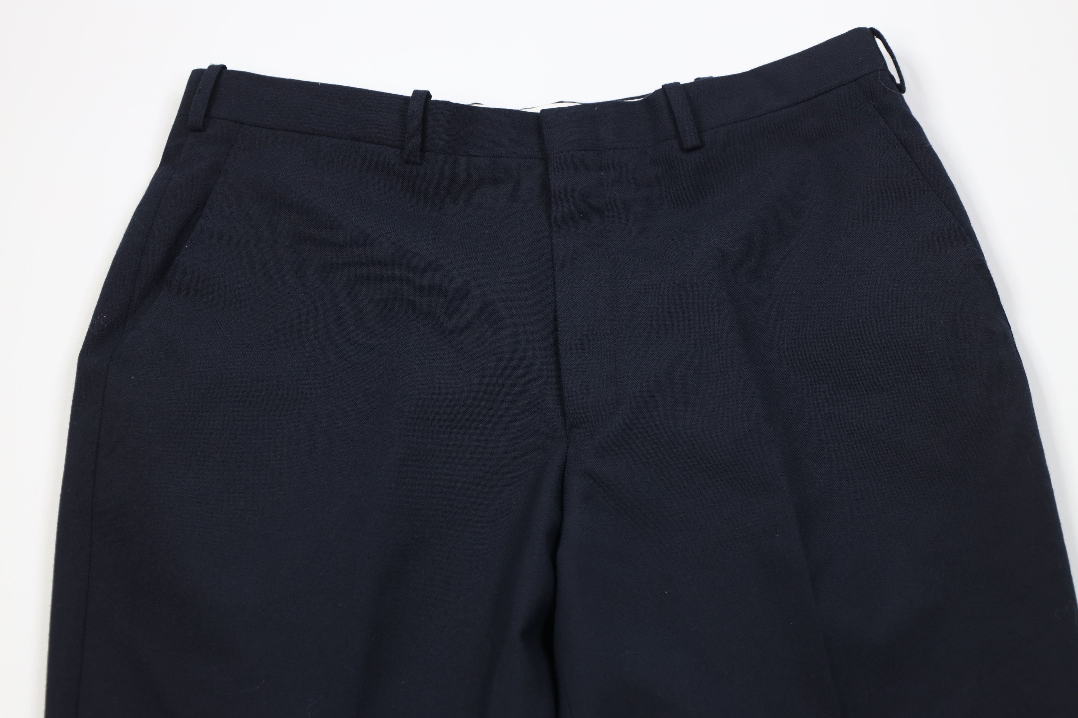 Vintage Vintage 90s Streetwear Knit Wide Leg Chino Pants Navy Blue Size US 36 / EU 52 - 2 Thumbnail