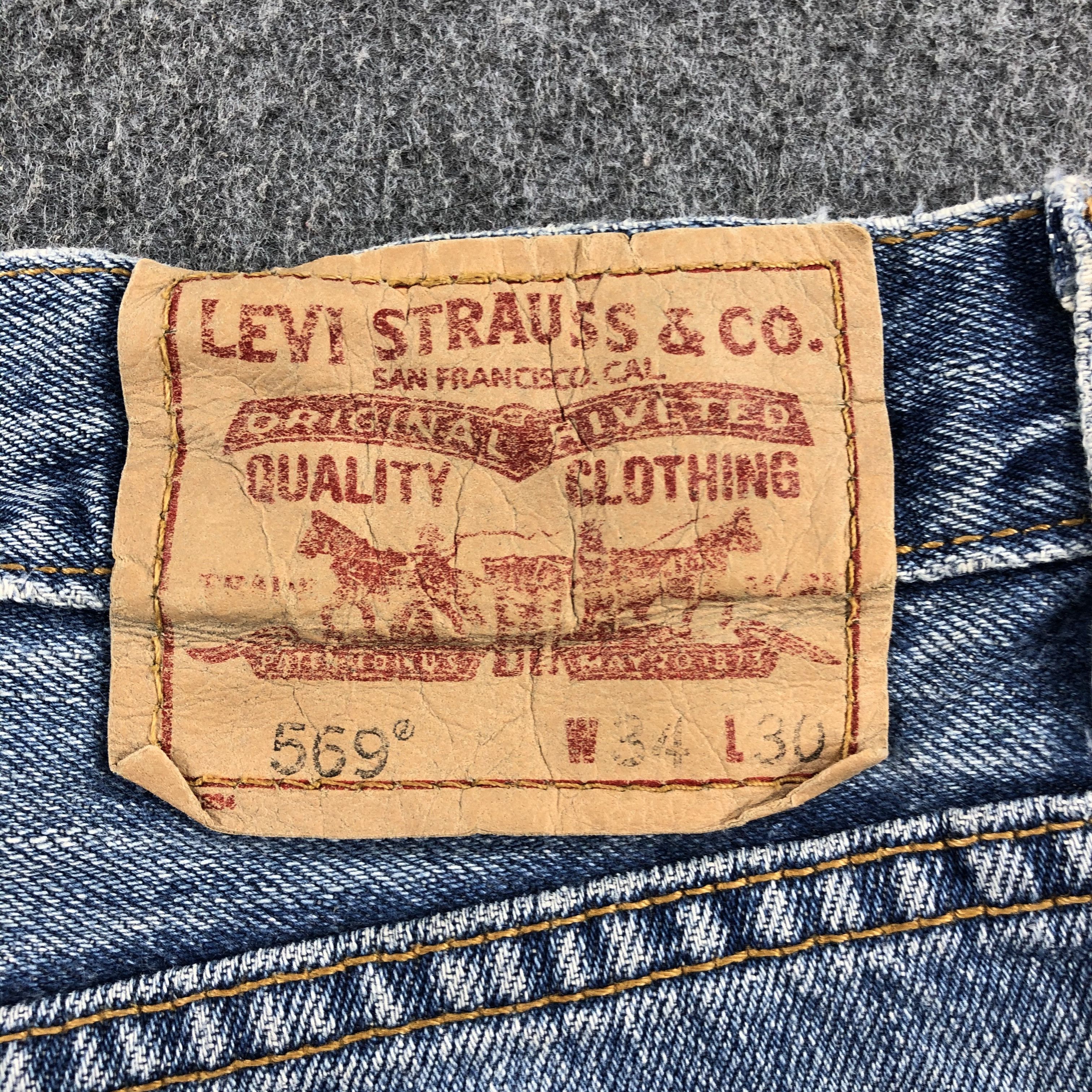 Levi's Vintage Blue Wash Levis 569 Jeans-J2470 Size US 35 - 5 Thumbnail