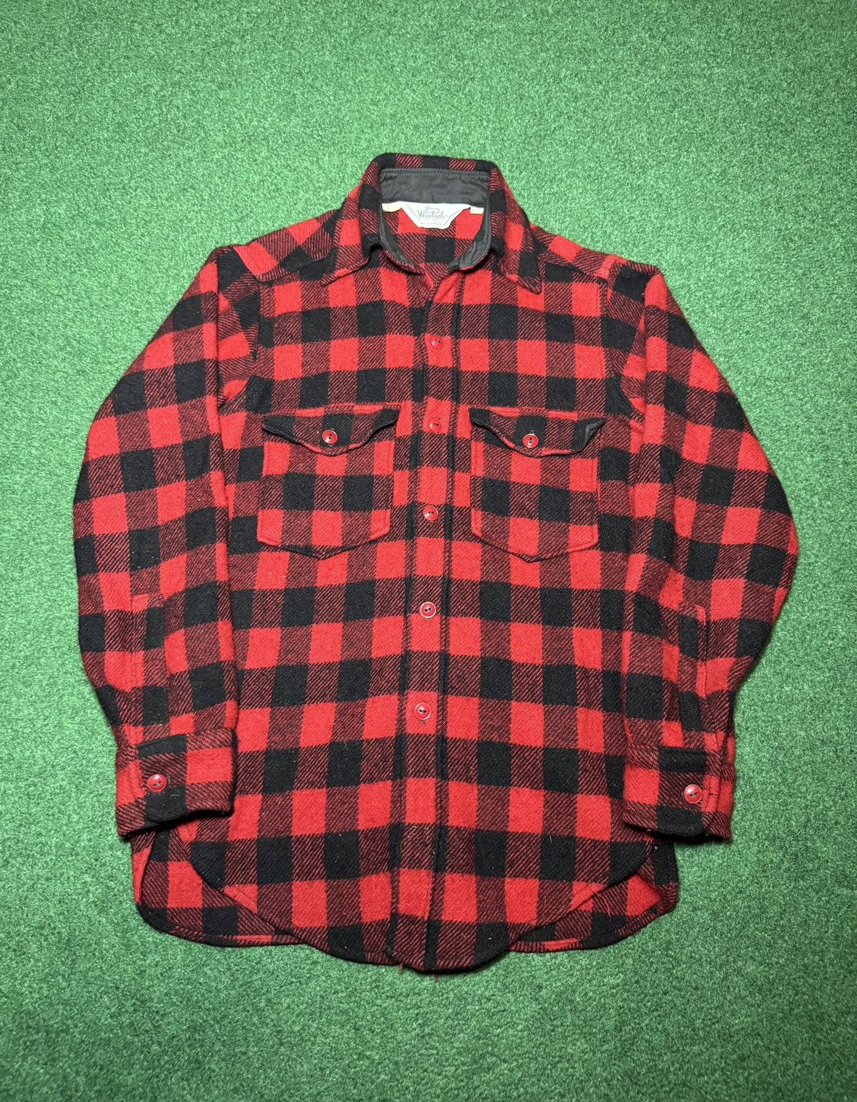 Woolrich Woolen Mills Vintage 60s 70s Woolrich Plaid Wool Button Up Flannel Shirt Size US S / EU 44-46 / 1 - 1 Thumbnail
