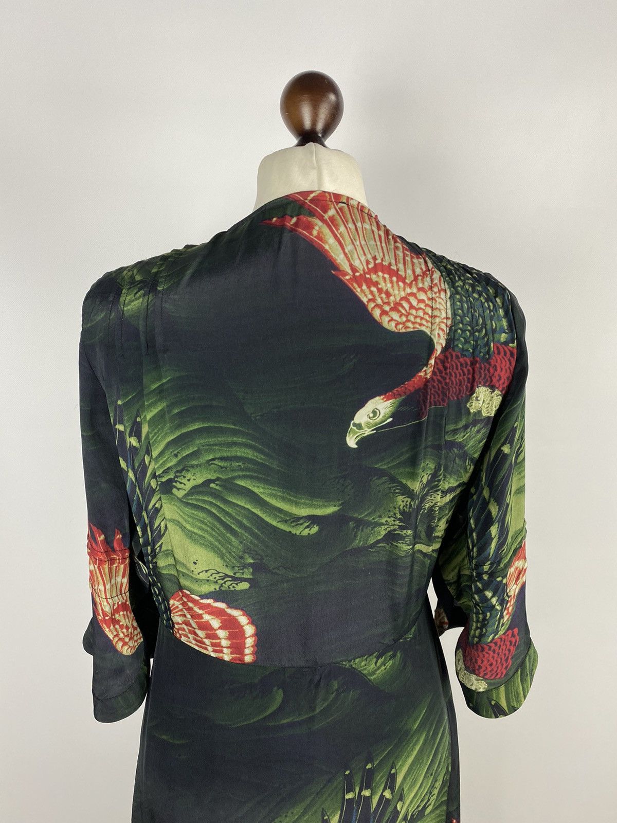 Allsaints × Designer Allsaints Delana Swoop Dress Maxi Floral Pattern Pleated Size XS / US 0-2 / IT 36-38 - 16 Thumbnail