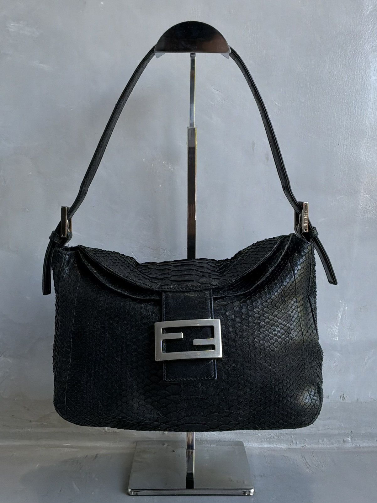 Fendi 2000s Fendi - Python Leather Mamma Baguette Bag Size ONE SIZE - 1 Thumbnail