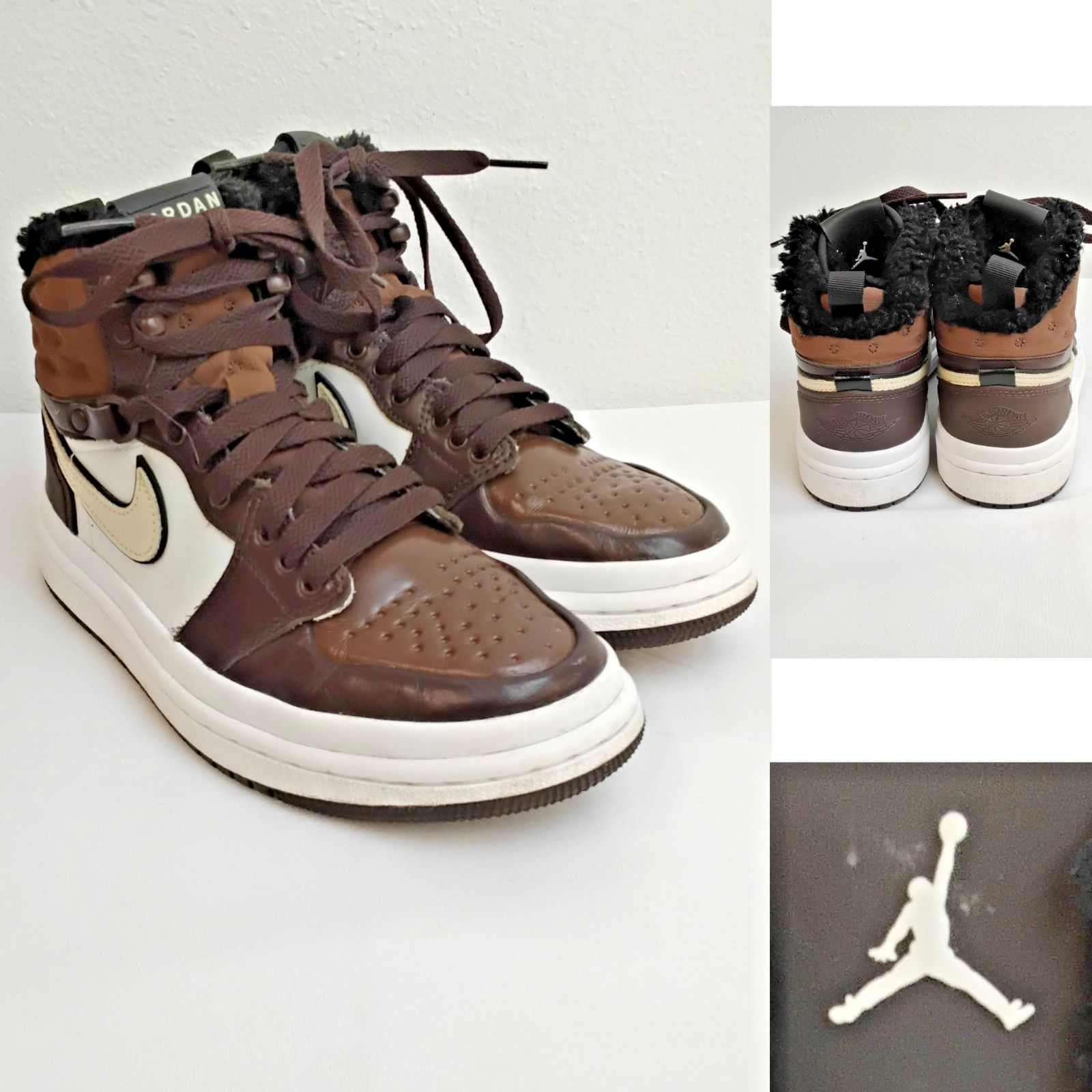 Nike Nike Air Jordan 1 High Top Sneaker W's 5 Acclimate Chocolate Size US 5 / IT 35 - 1 Thumbnail