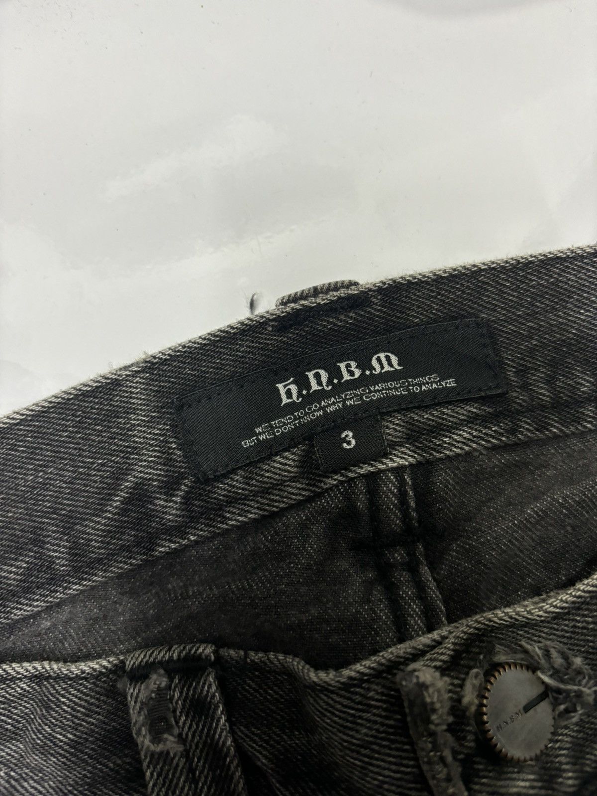 Japanese Brand VINTAGE HNBM DISTRESS PUNK NUMBER NINE IFSIXWASNINE DESIGN Size US 34 / EU 50 - 13 Thumbnail