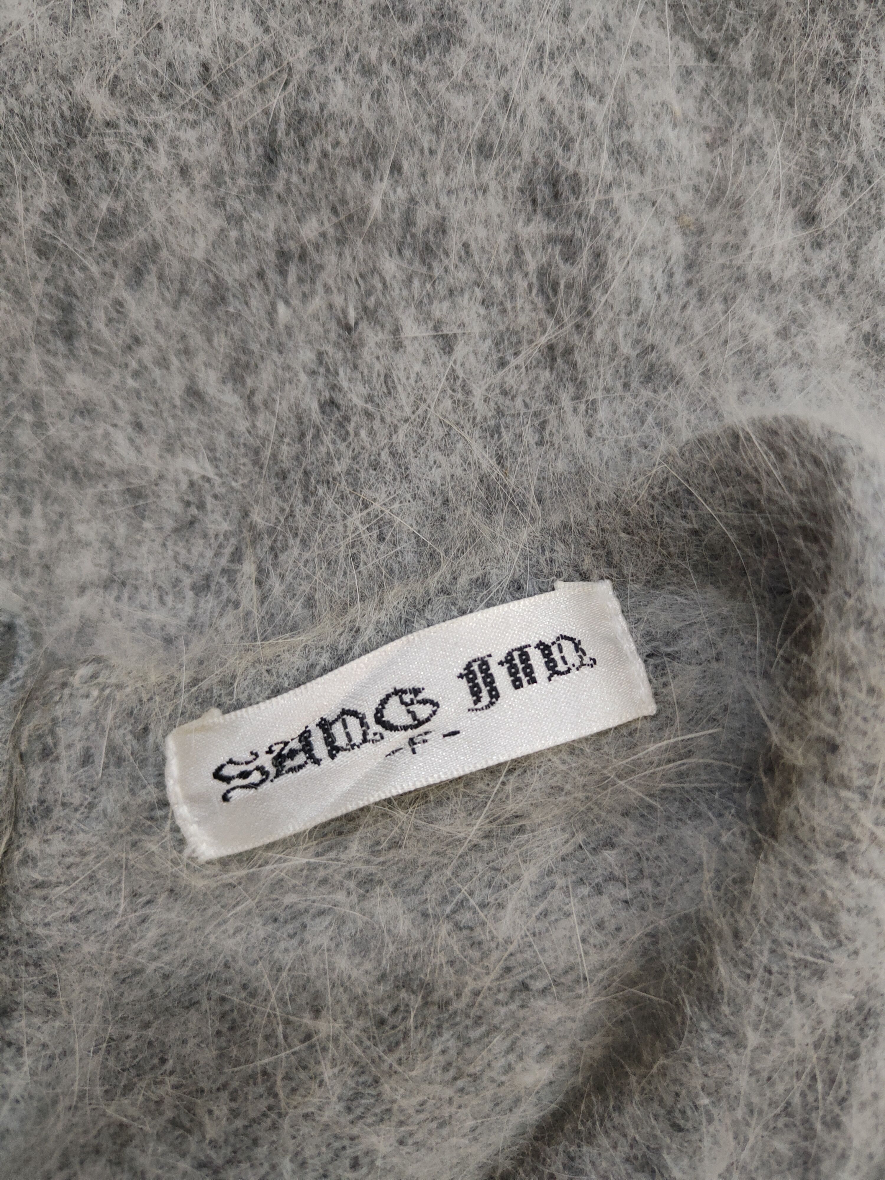 Homespun Knitwear × Japanese Brand × Vintage Sado Im Gray Shag Shaggy Fur Mohair Knitwear #S2104 Size S / US 4 / IT 40 - 12 Thumbnail
