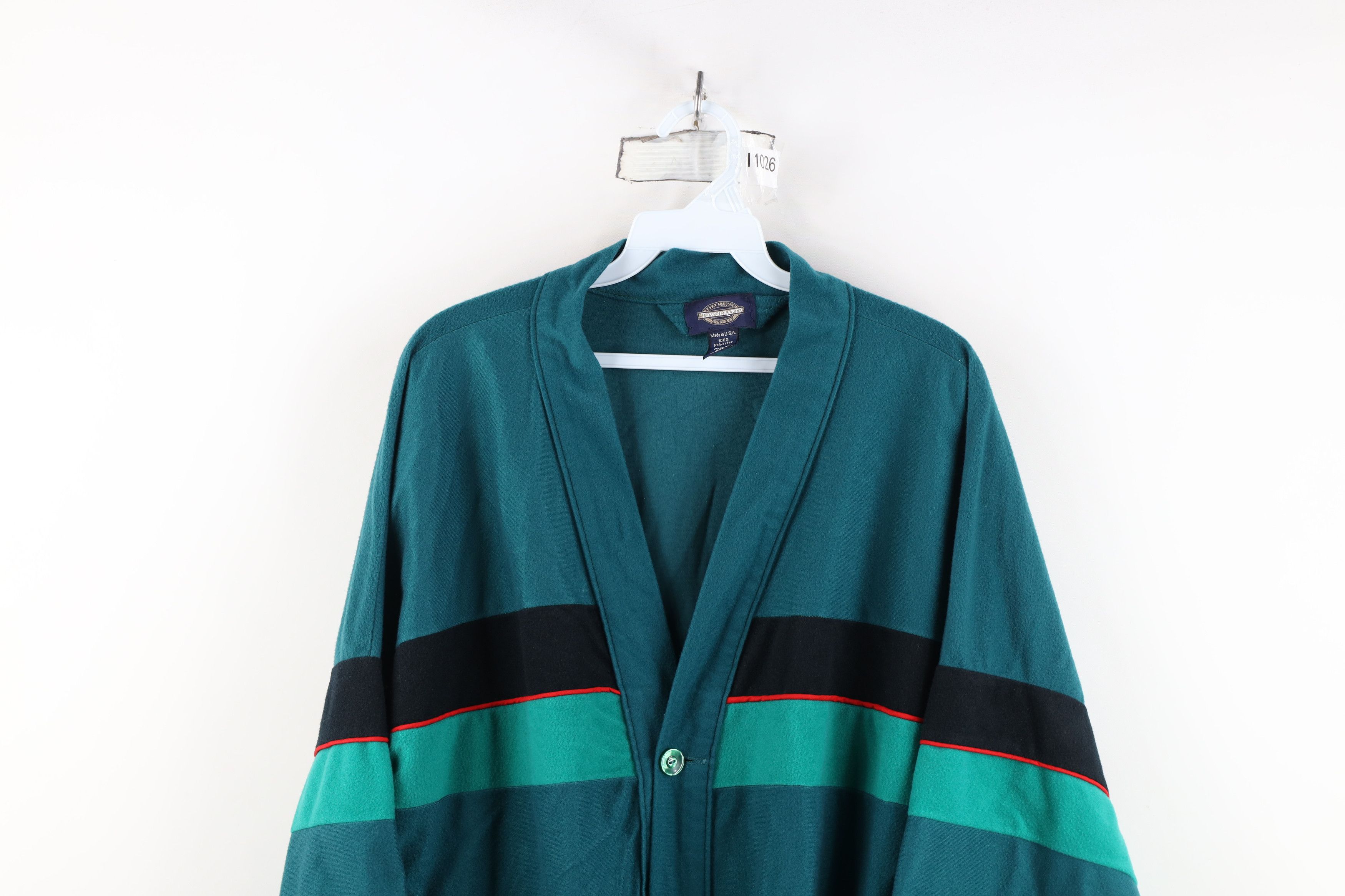 Vintage Vintage 90s Streetwear Striped Belted Velour Bath Robe Size US L / EU 52-54 / 3 - 2 Thumbnail