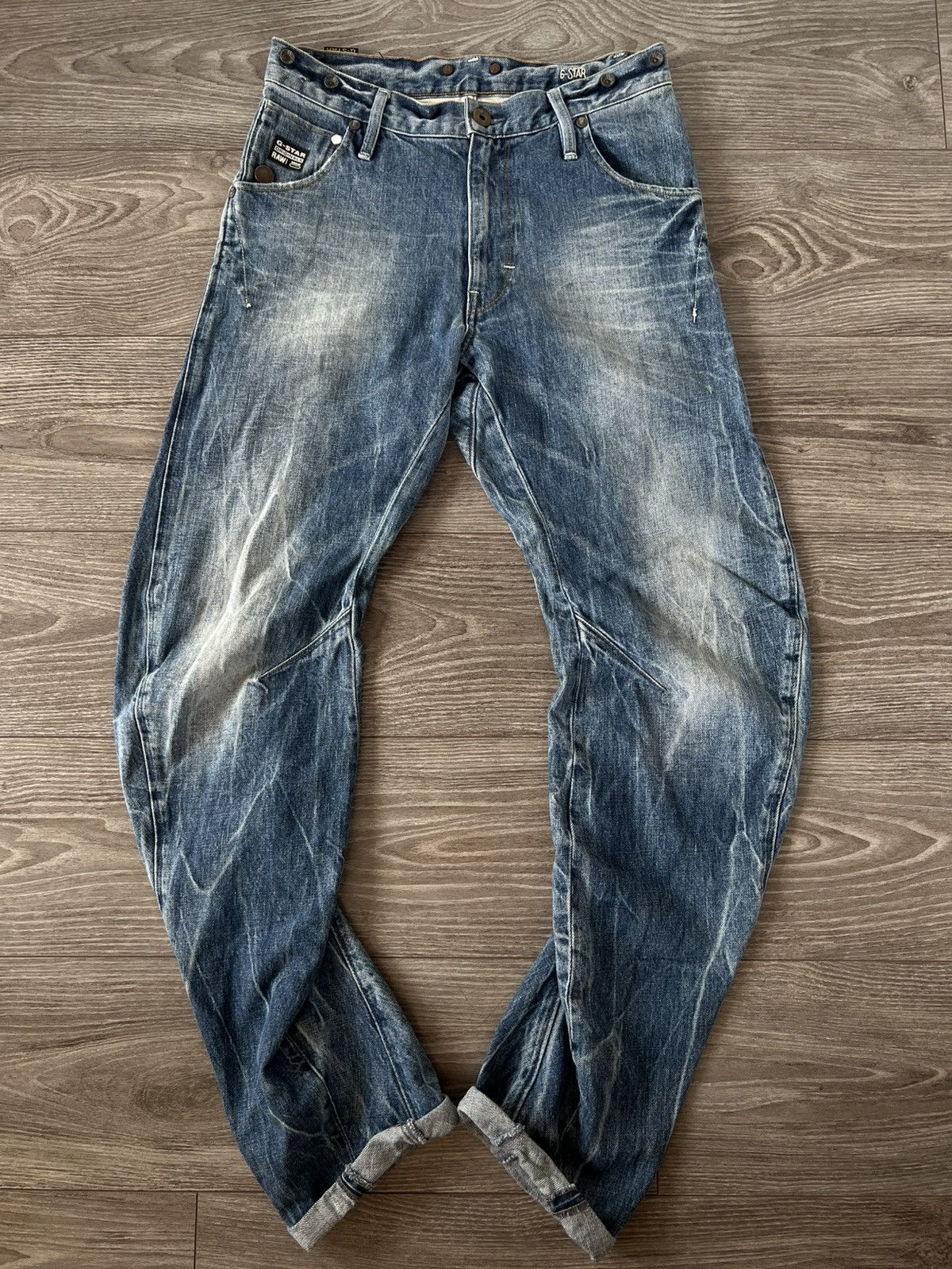 G-Star Y2K G-Star Raw ARC 3D Loose Tapered Braces Opium 03301 Jeans Size US 31 - 10 Thumbnail