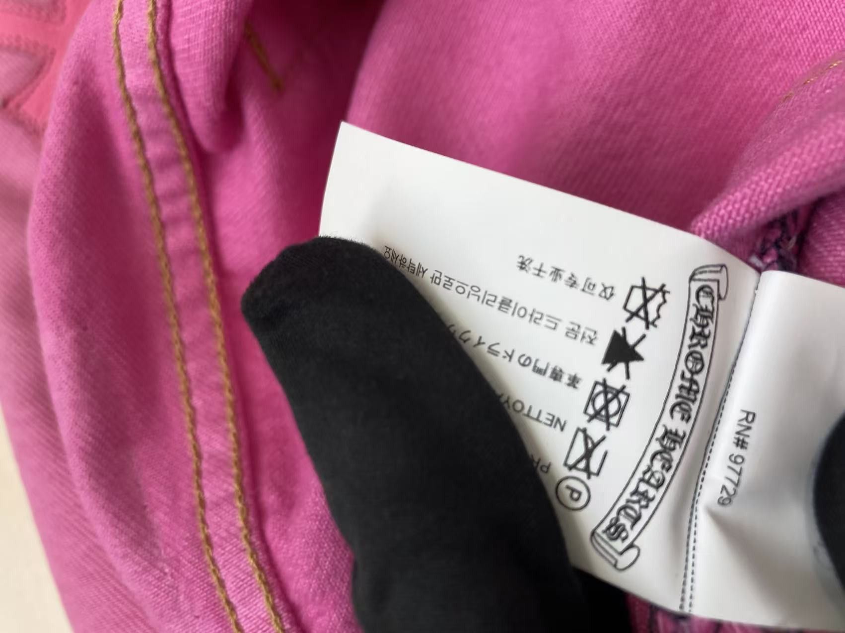 Chrome Hearts Chrome Hearts Levi's 501 Sex Records Pink Cross Patch Jeans Size 33" - 13 Thumbnail