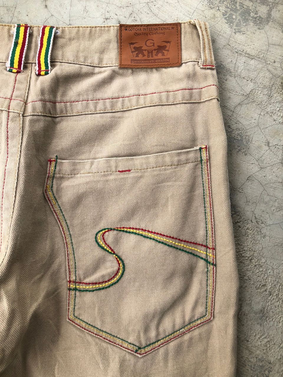 Gotcha × Vintage Vintage Gotcha Duck Canvas Surf Style Rasta Jeans Size US 30 / EU 46 - 18 Thumbnail