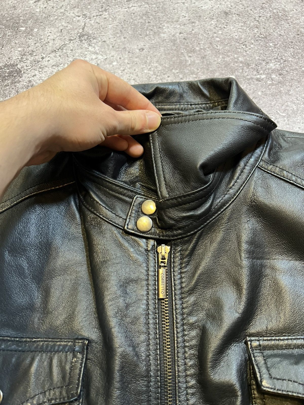Genuine Leather VTG Rare Army Air Force Military Pilot Leather Jacket Size US XL / EU 56 / 4 - 6 Thumbnail