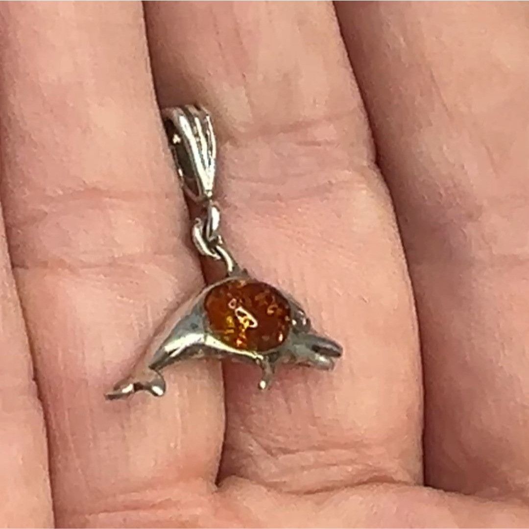 Other Cognac Amber Dolphin Pendant 925 Sterling Silver Womens Jewe Size ONE SIZE - 10 Thumbnail